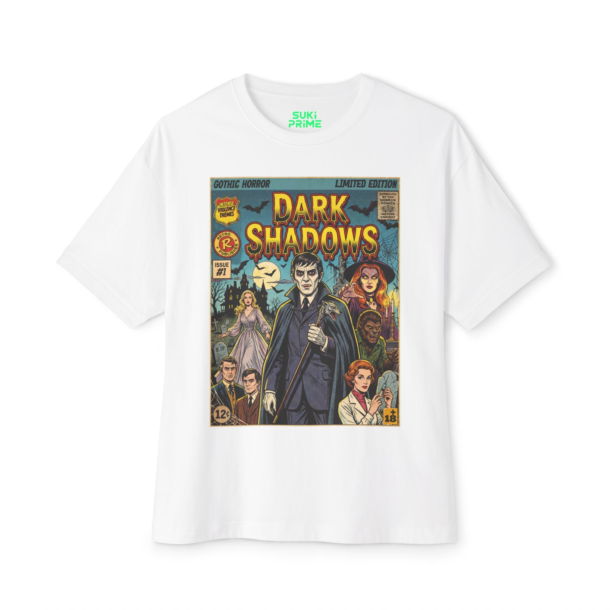 Dark Shadows Movie Comic Cover Oversized T-Shirt