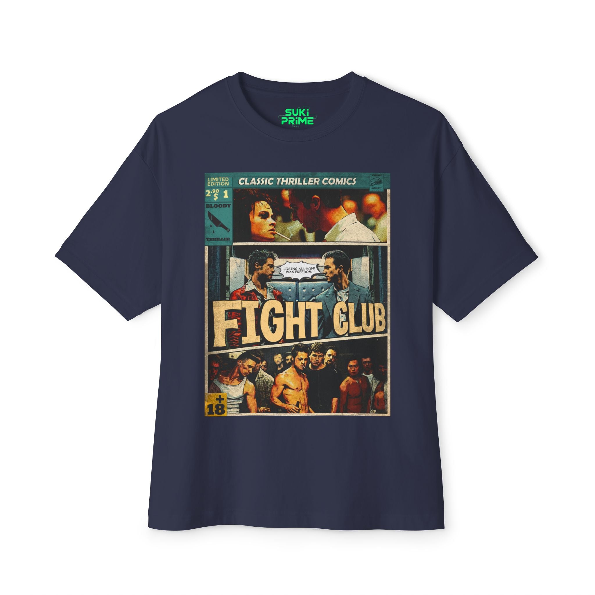 Fight Club Movie Comic Cover Oversized T-Shirt