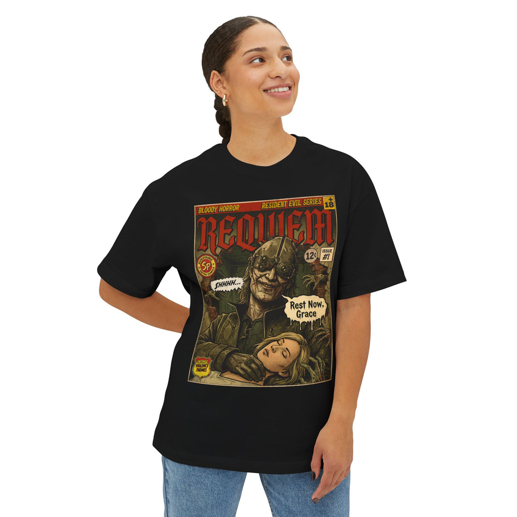 Resident Evil Requiem Comic Cover Oversized T-Shirt