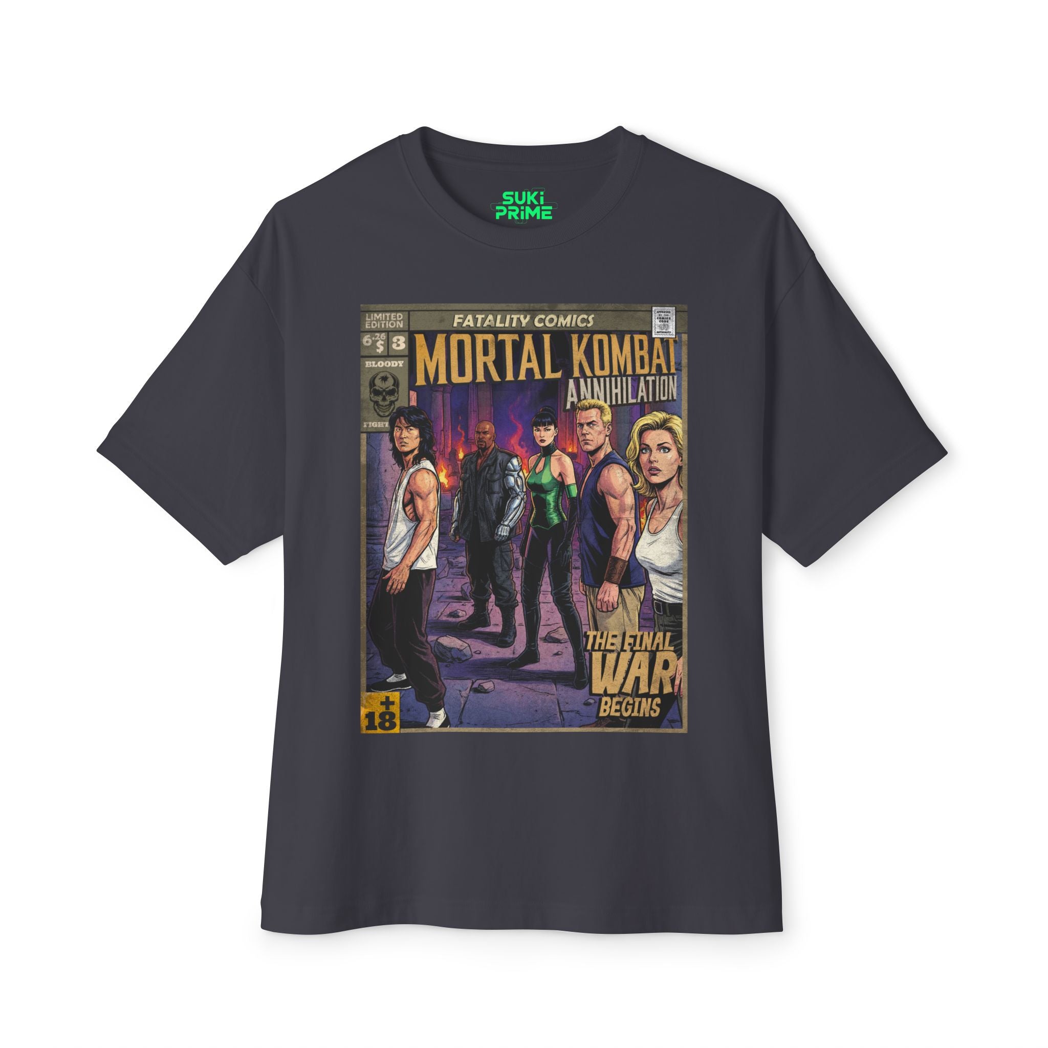 Mortal Kombat: Annihilation Movie Comic Cover Oversized T-Shirt