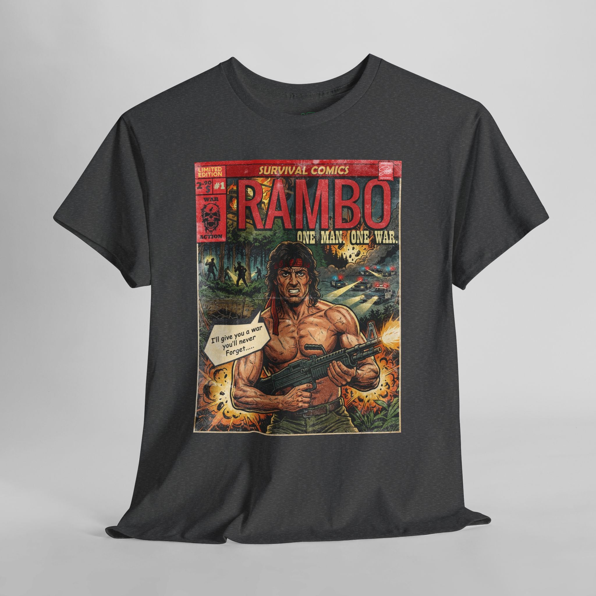 Rambo Vintage Retro Comic Cover T-Shirt