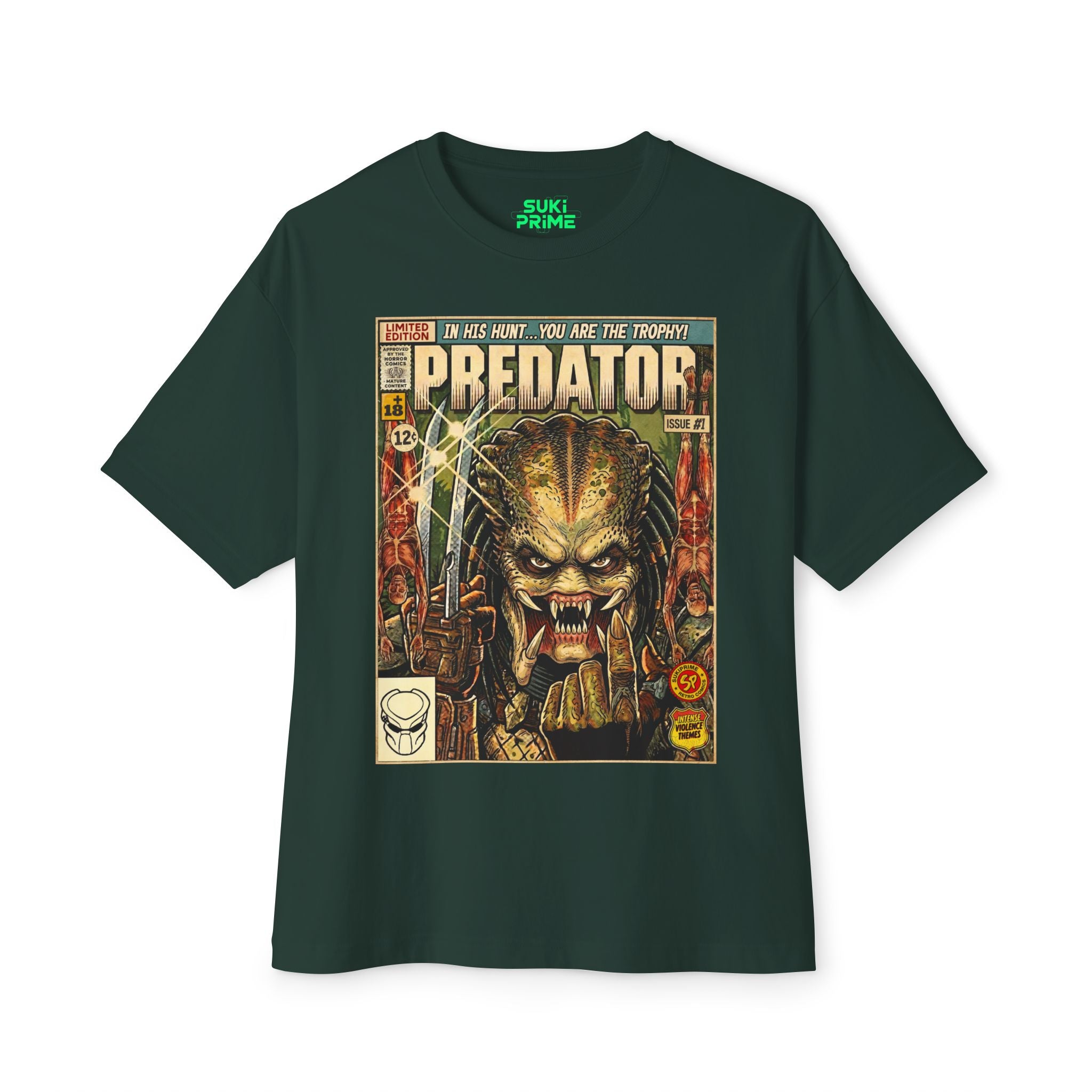 Predator Comic Art Oversized T-Shirt
