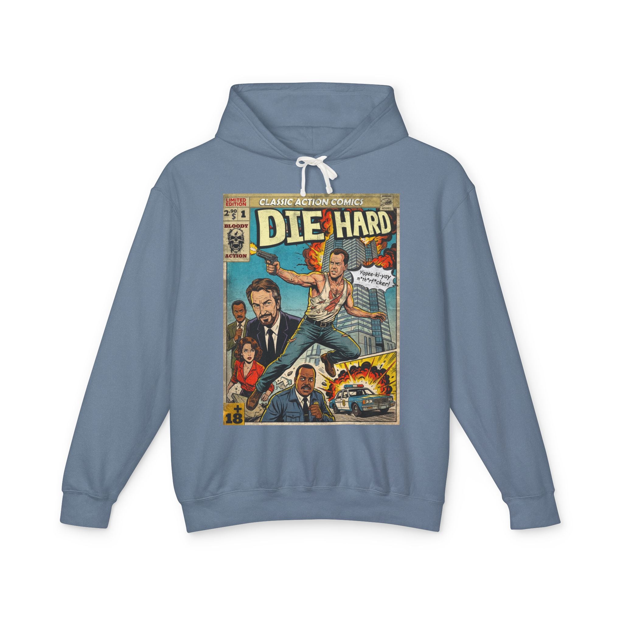 Die Hard Movie Comic Cover Hoodie