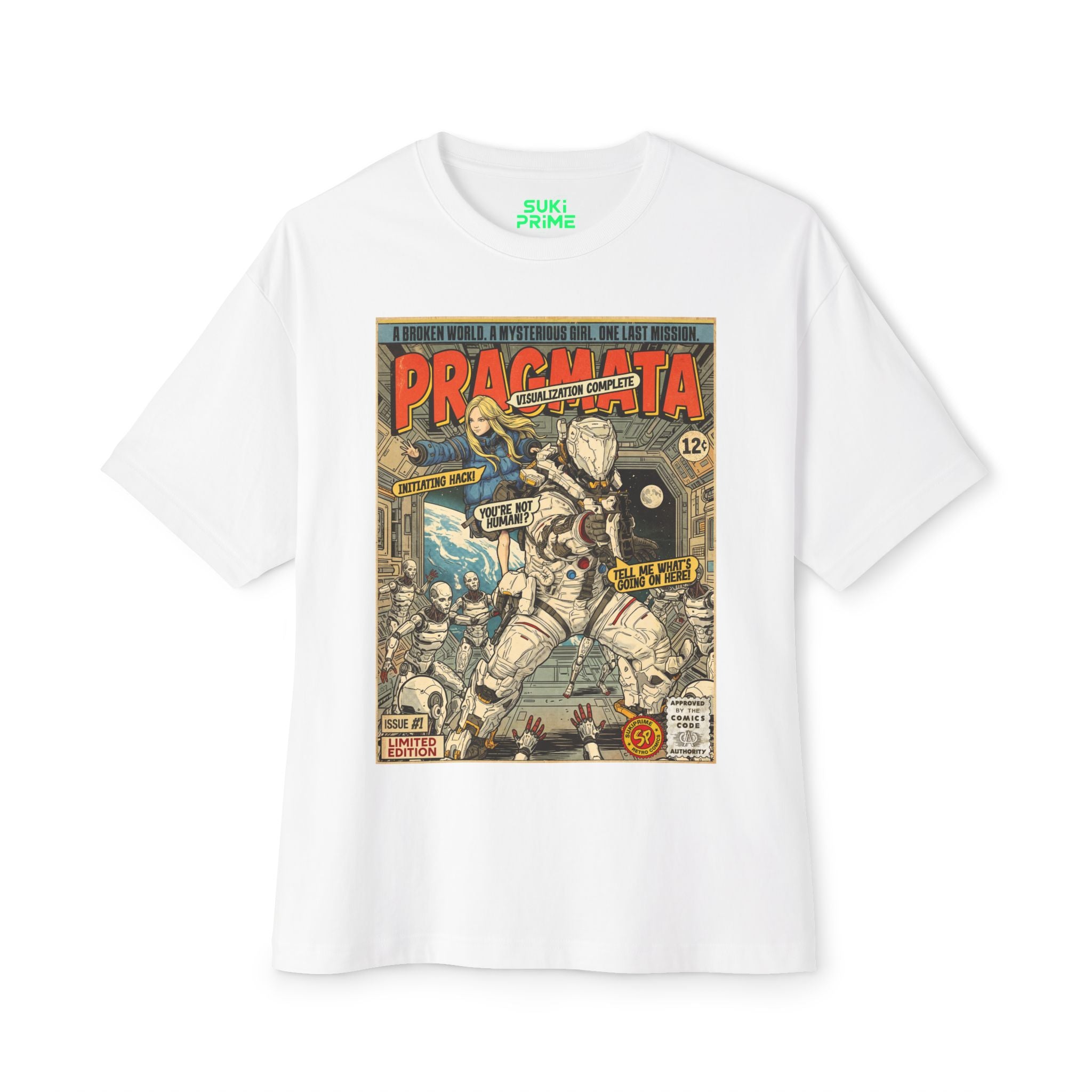 Pragmata Comic Art Oversized T-Shirt