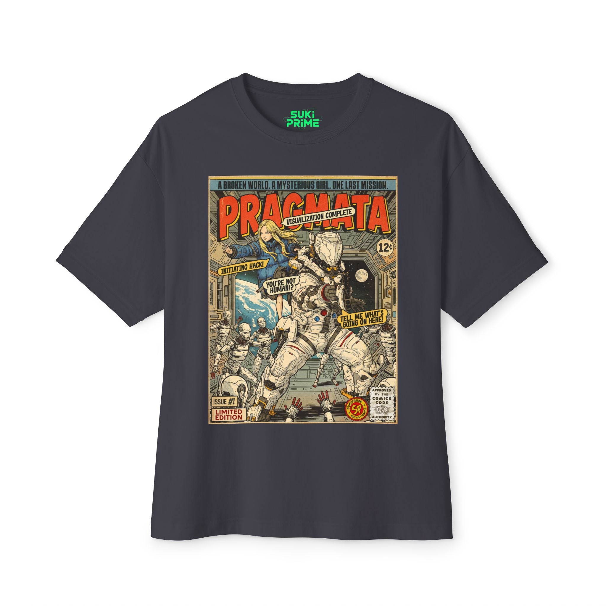 Pragmata Comic Art Oversized T-Shirt