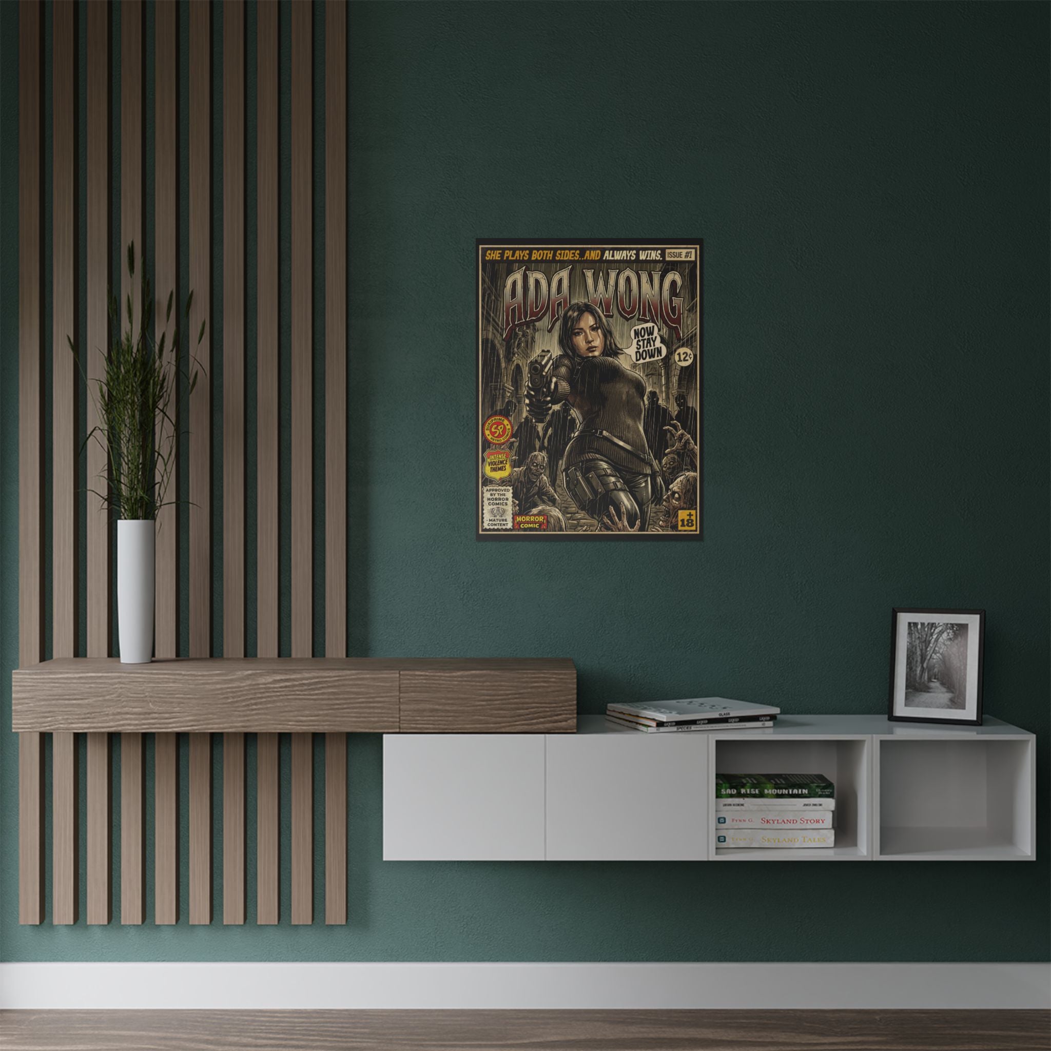 Wall deco of Resident Evil Ada Wong Comic Art Poster by Sukiprime