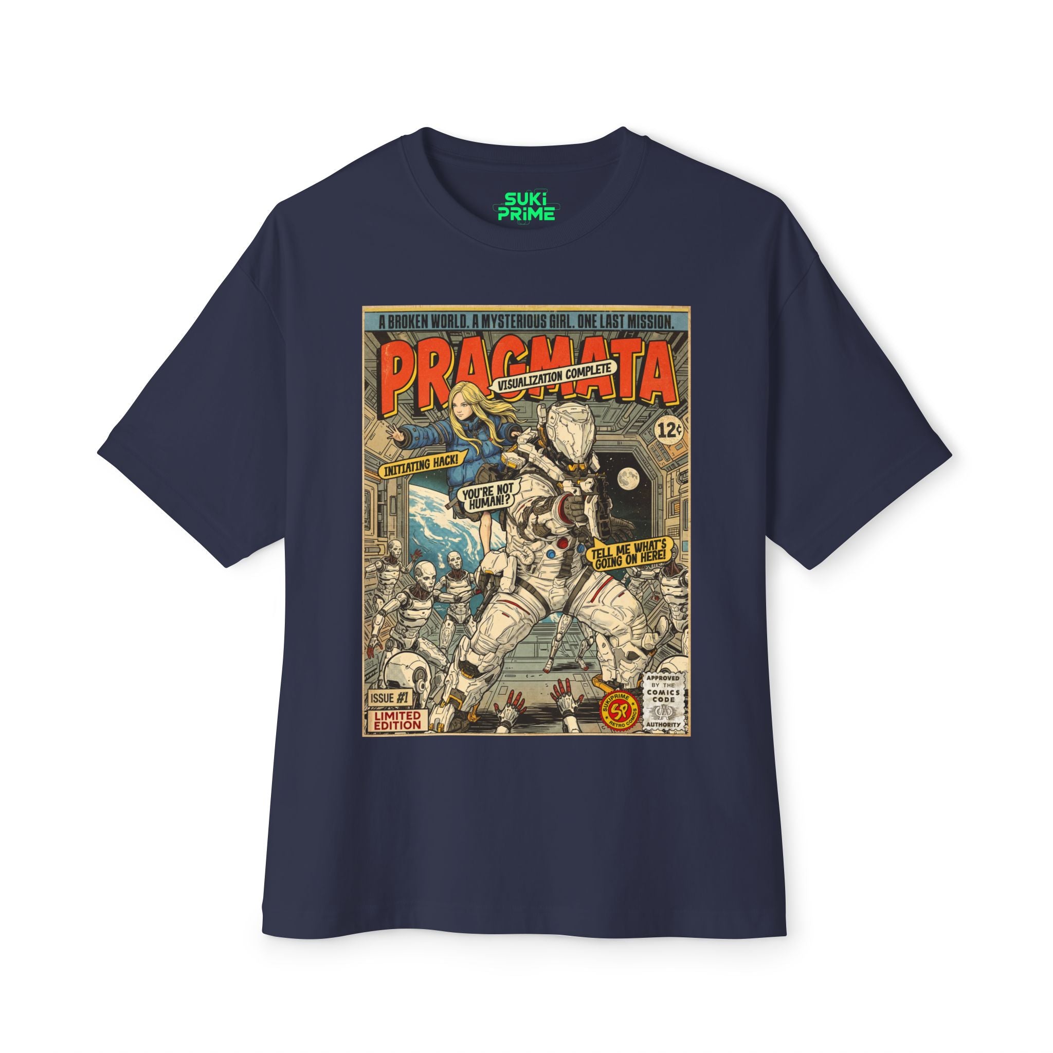 Pragmata Comic Art Oversized T-Shirt