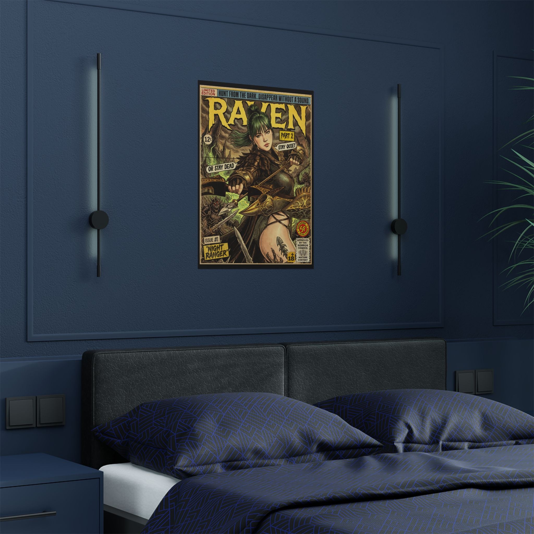 Raven 2 Night Ranger Comic Art Poster by SukiPrime