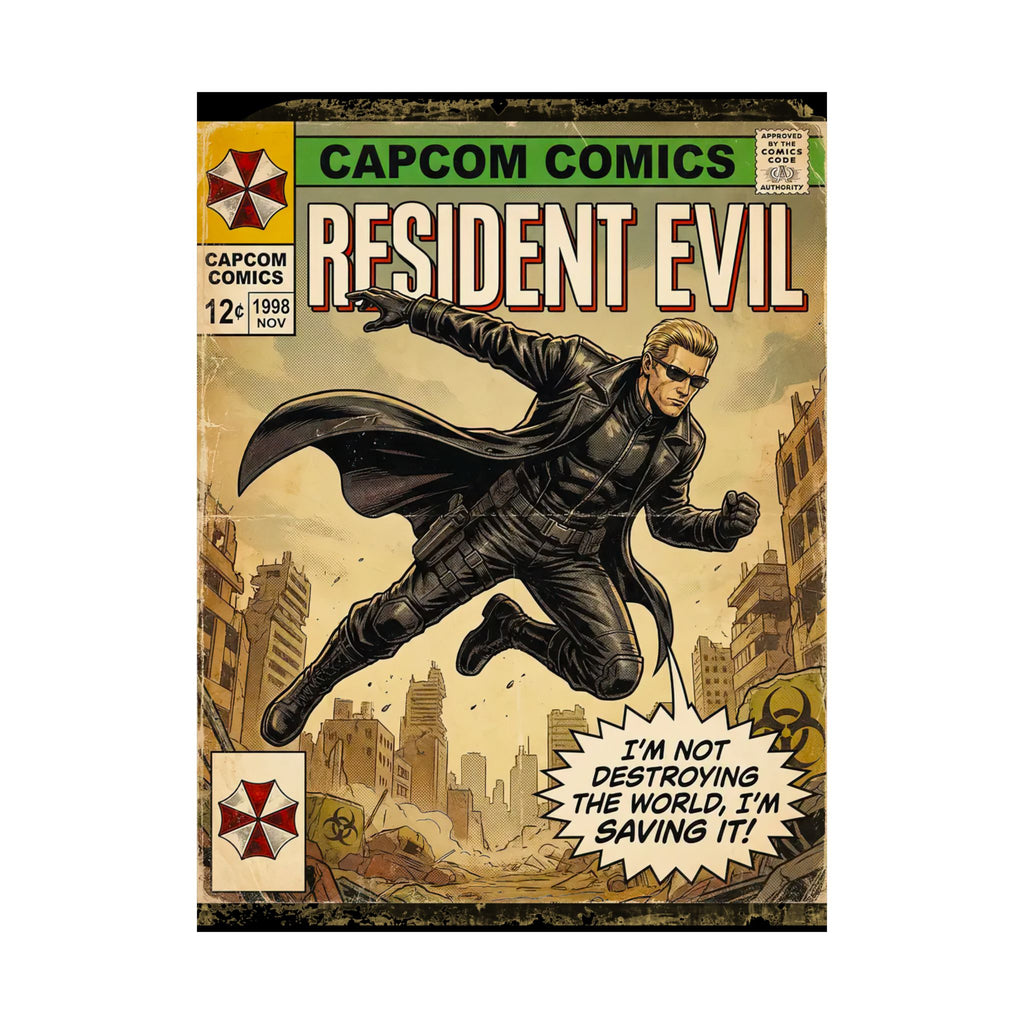 Albert Wesker Resident Evil Comic Satin Poster (300gsm) 18″ x 24″ (Vertical)