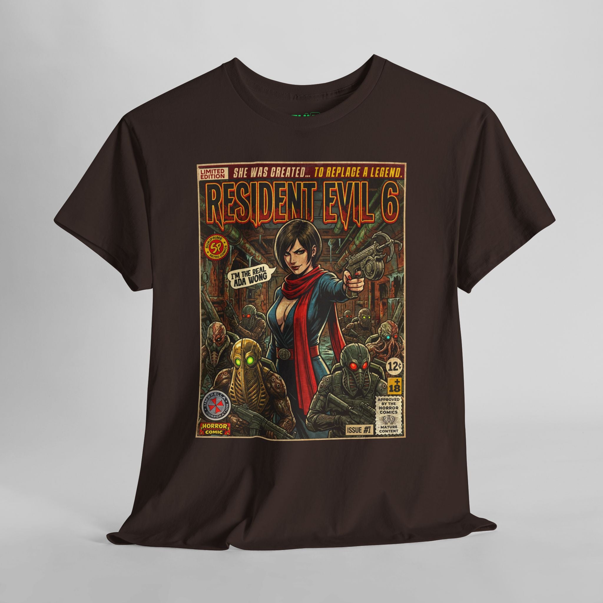 DArk chocolate Resident Evil 6 Comic Art T-Shirt by SukiPrime