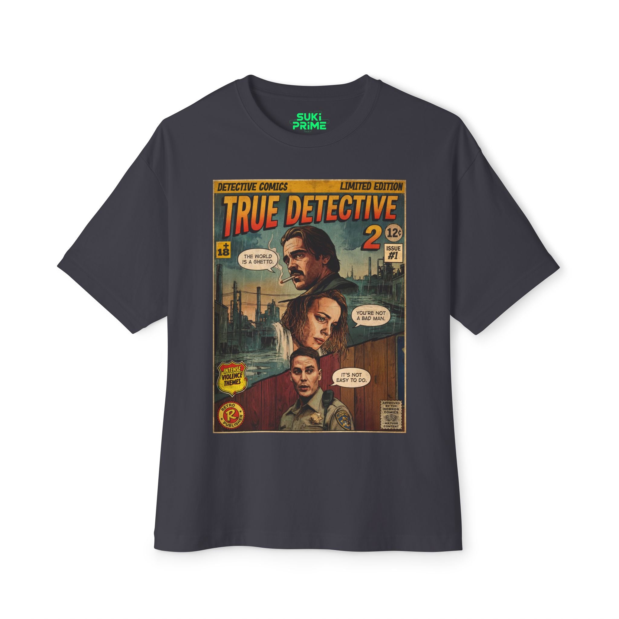 True Detective 2 Comic Cover Oversized T‑Shirt