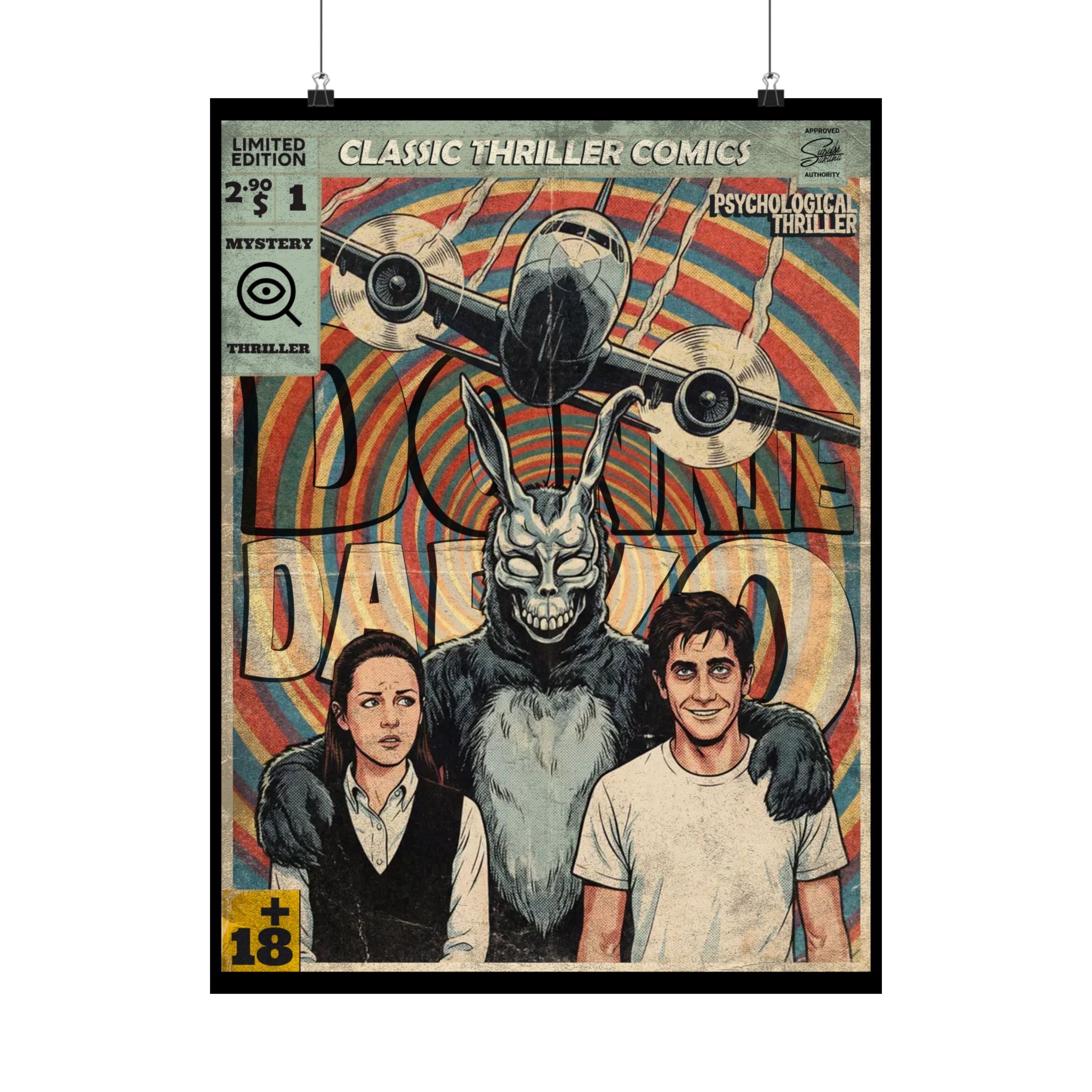 Donnie Darko Movie Comic Satin Poster (300gsm) 18″ x 24″ (Vertical)