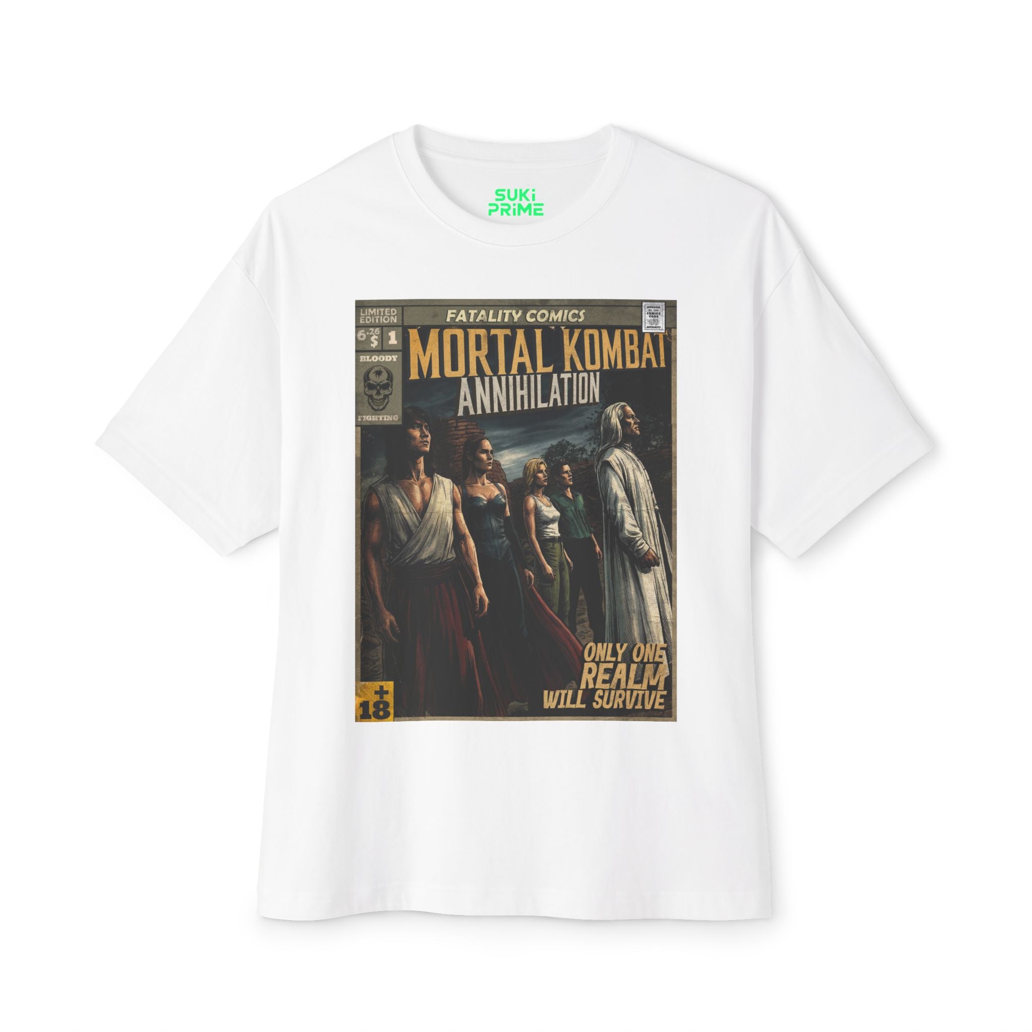 Mortal Kombat: Annihilation Movie Comic Cover Oversized T-Shirt