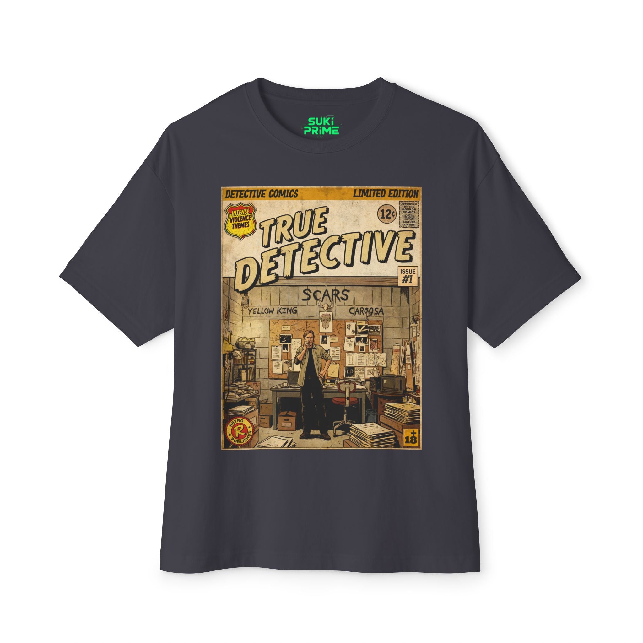 True Detective Comic Cover Oversized T‑Shirt