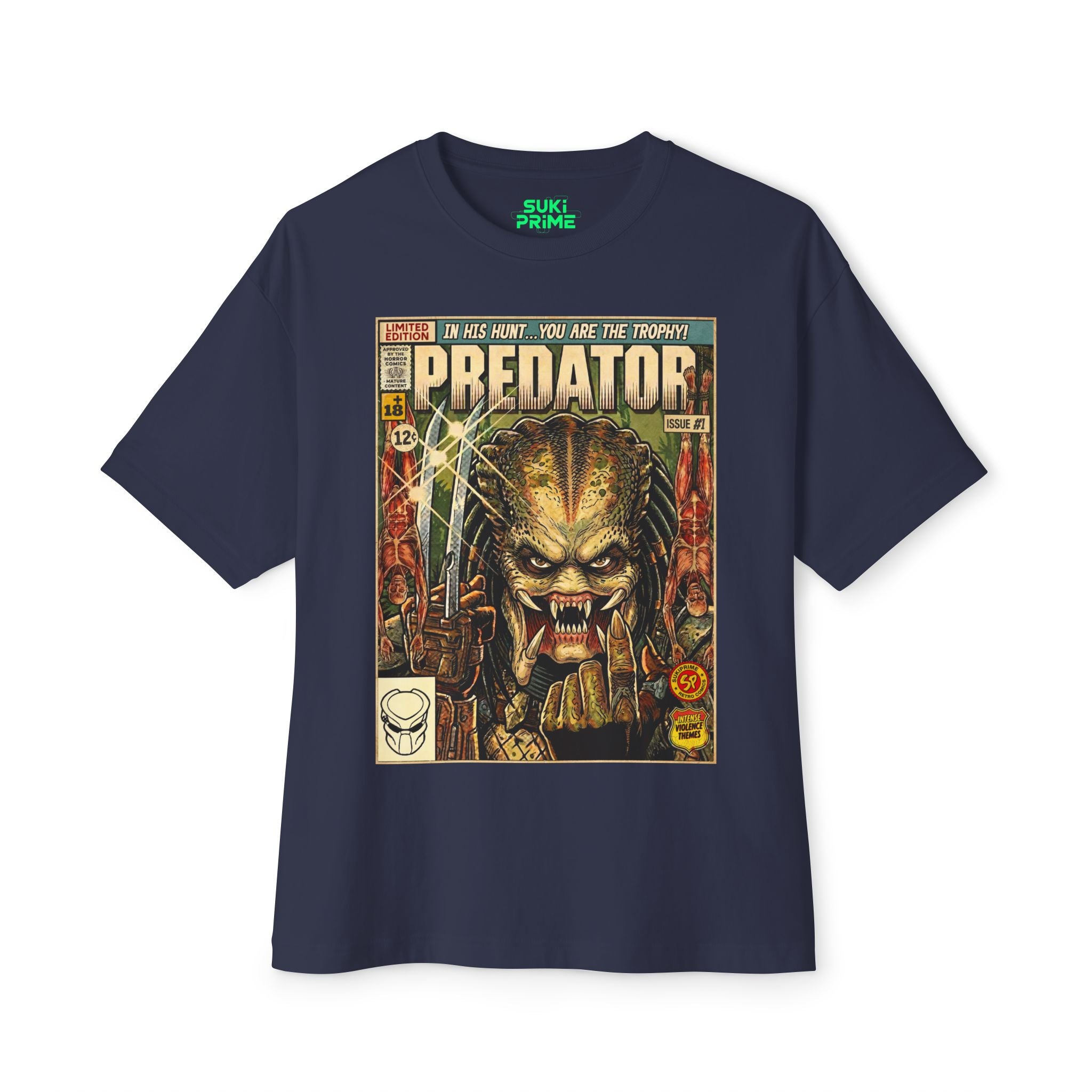Predator Comic Art Oversized T-Shirt