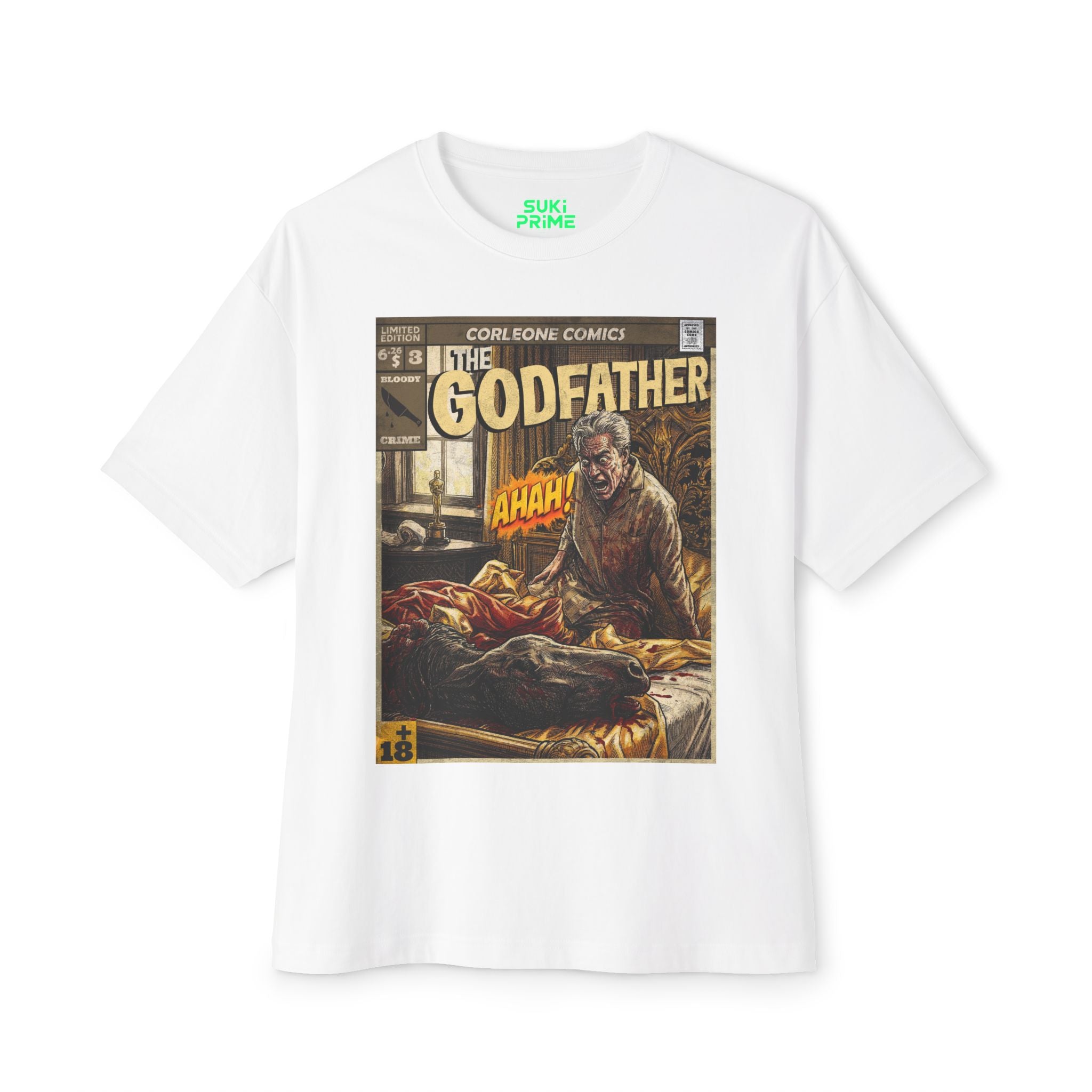 The Godfather Movie Comic Cover Oversized T-Shirt