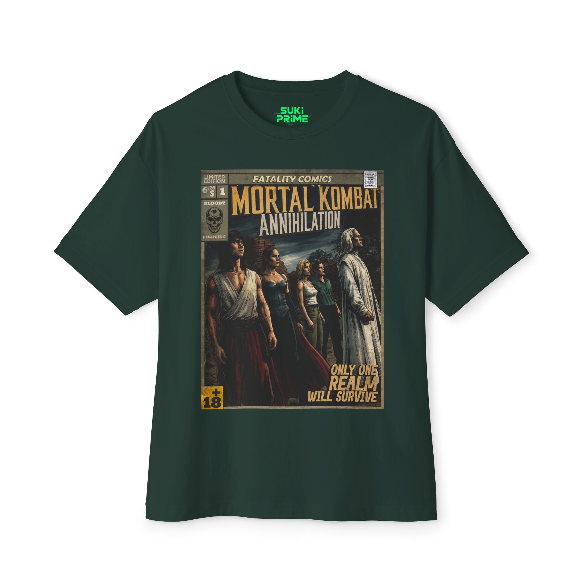 Mortal Kombat: Annihilation Movie Comic Cover Oversized T-Shirt