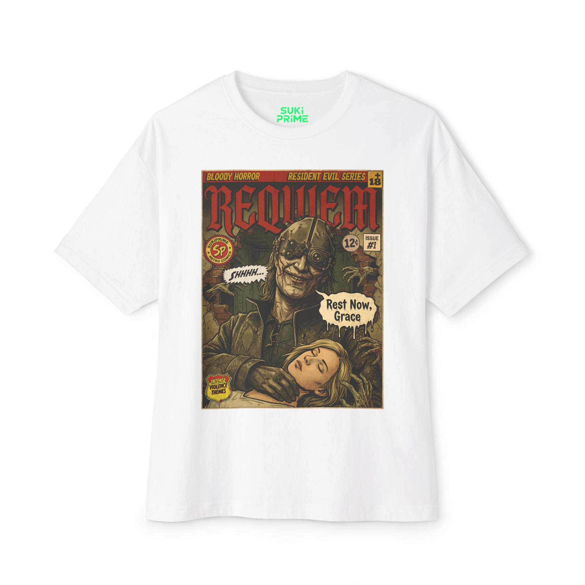 Resident Evil Requiem Comic Cover Oversized T-Shirt