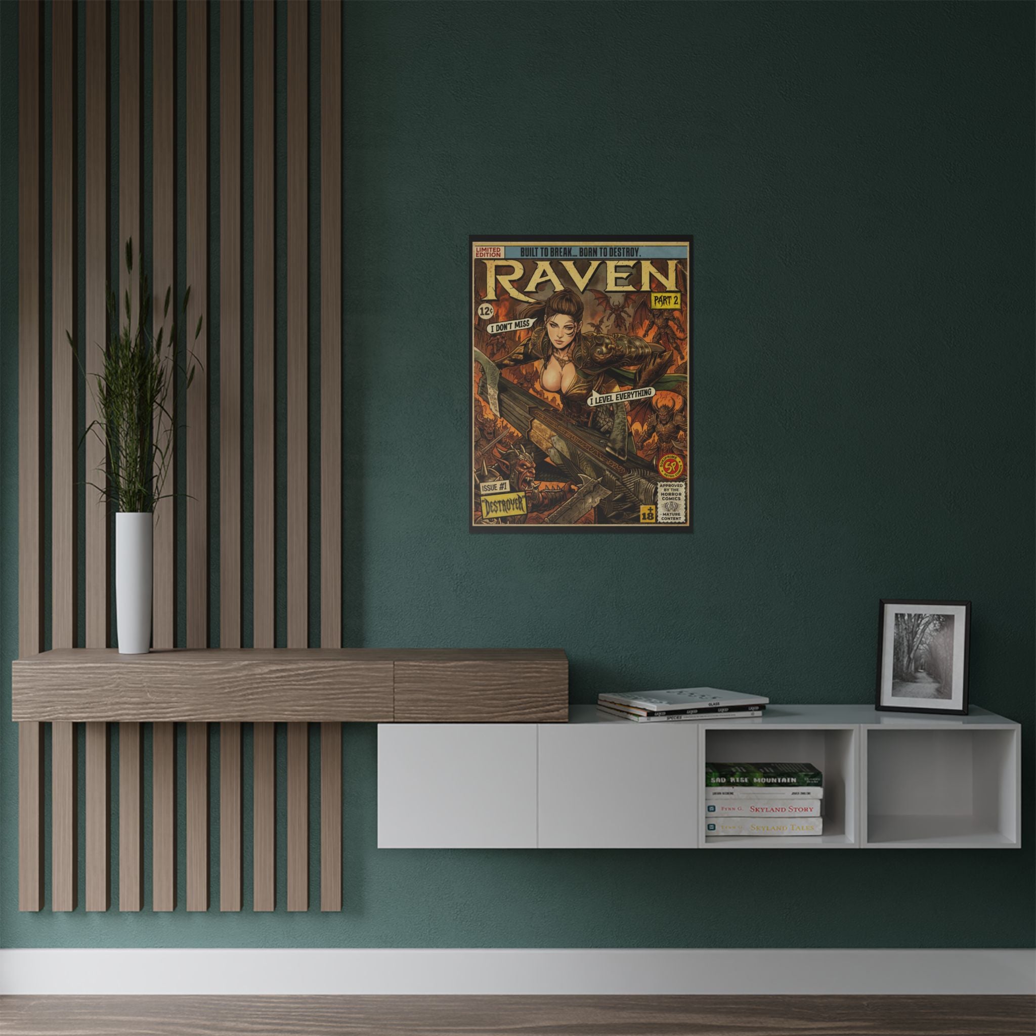 Raven 2 Destroyer Comic Art Poster by SukiPrime