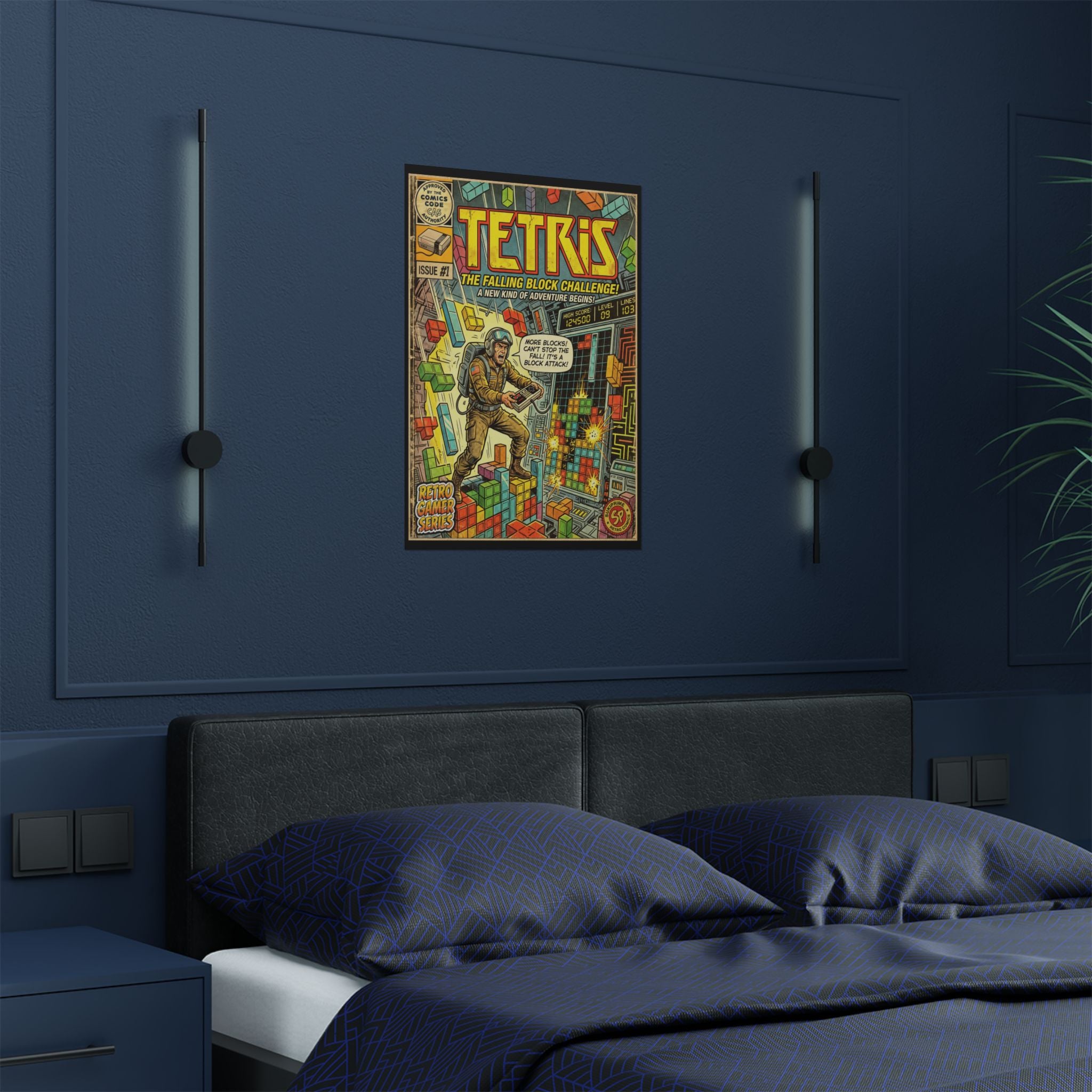 Tetris Comic Art Poster by SukiPrime