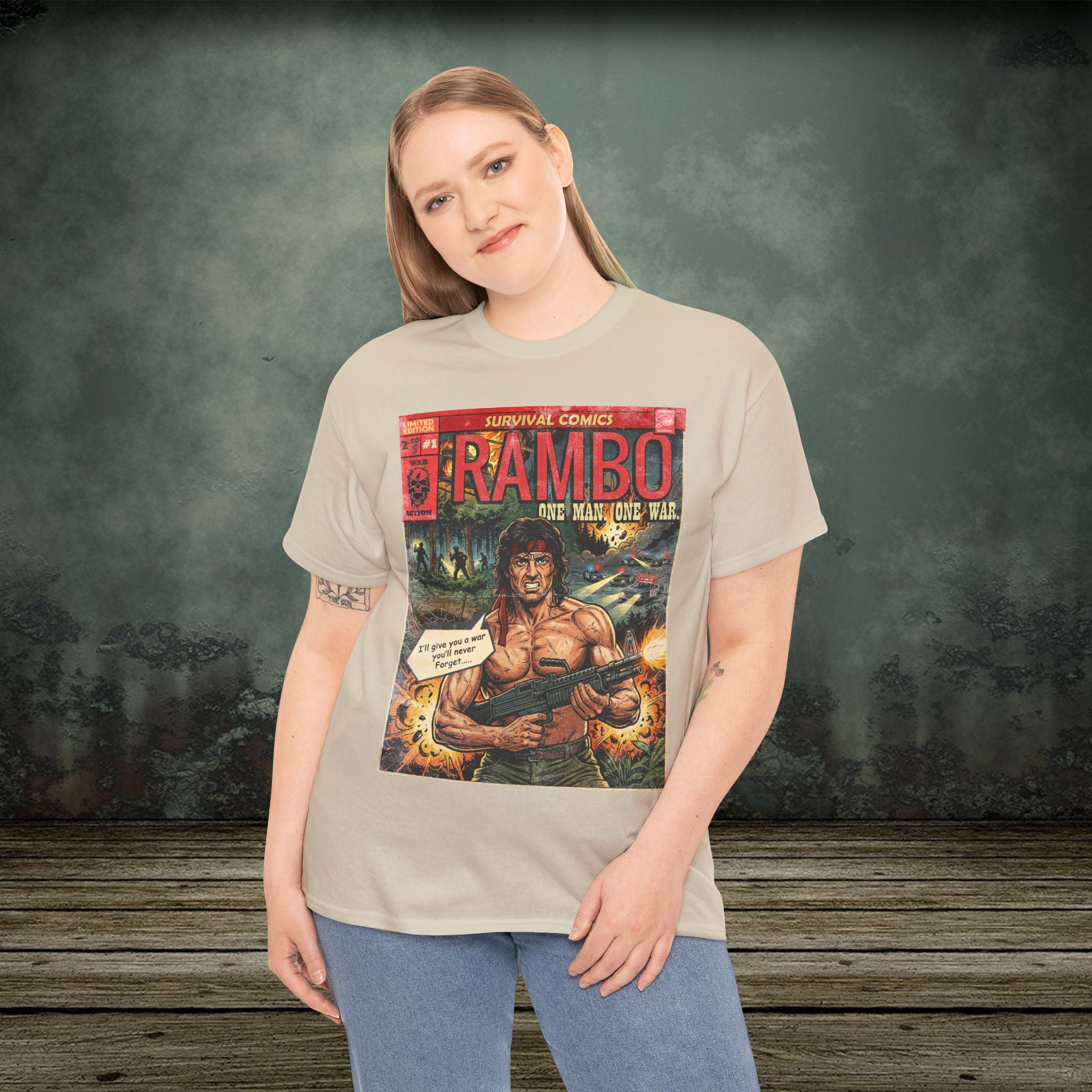 Rambo Vintage Retro Comic Cover T-Shirt