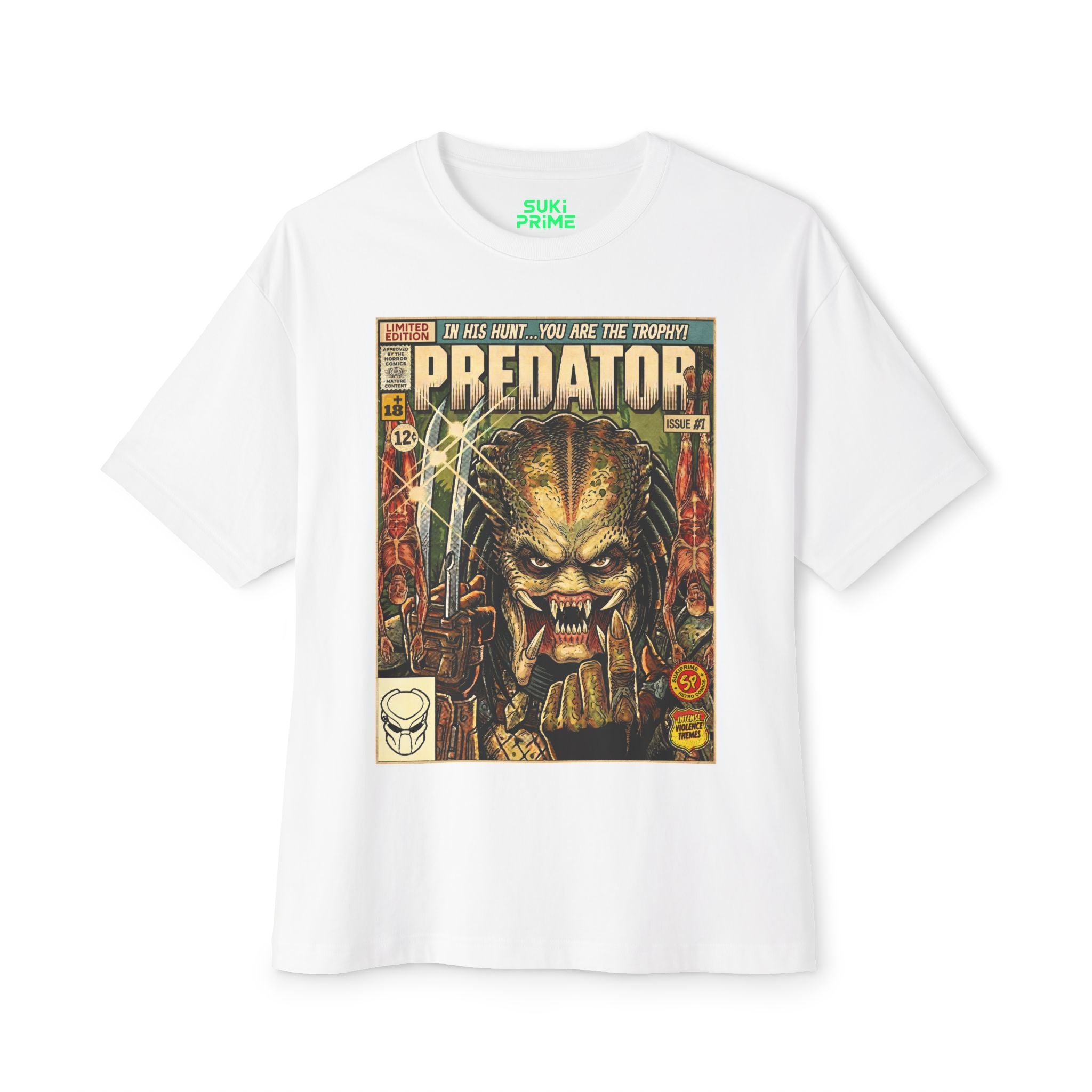 Predator Comic Art Oversized T-Shirt