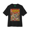 Black t-shirt with a comic book-style graphic design on a white background featuring unique vintage comic cover art, High-quality gaming apparel for retro horror fans by sukiprime