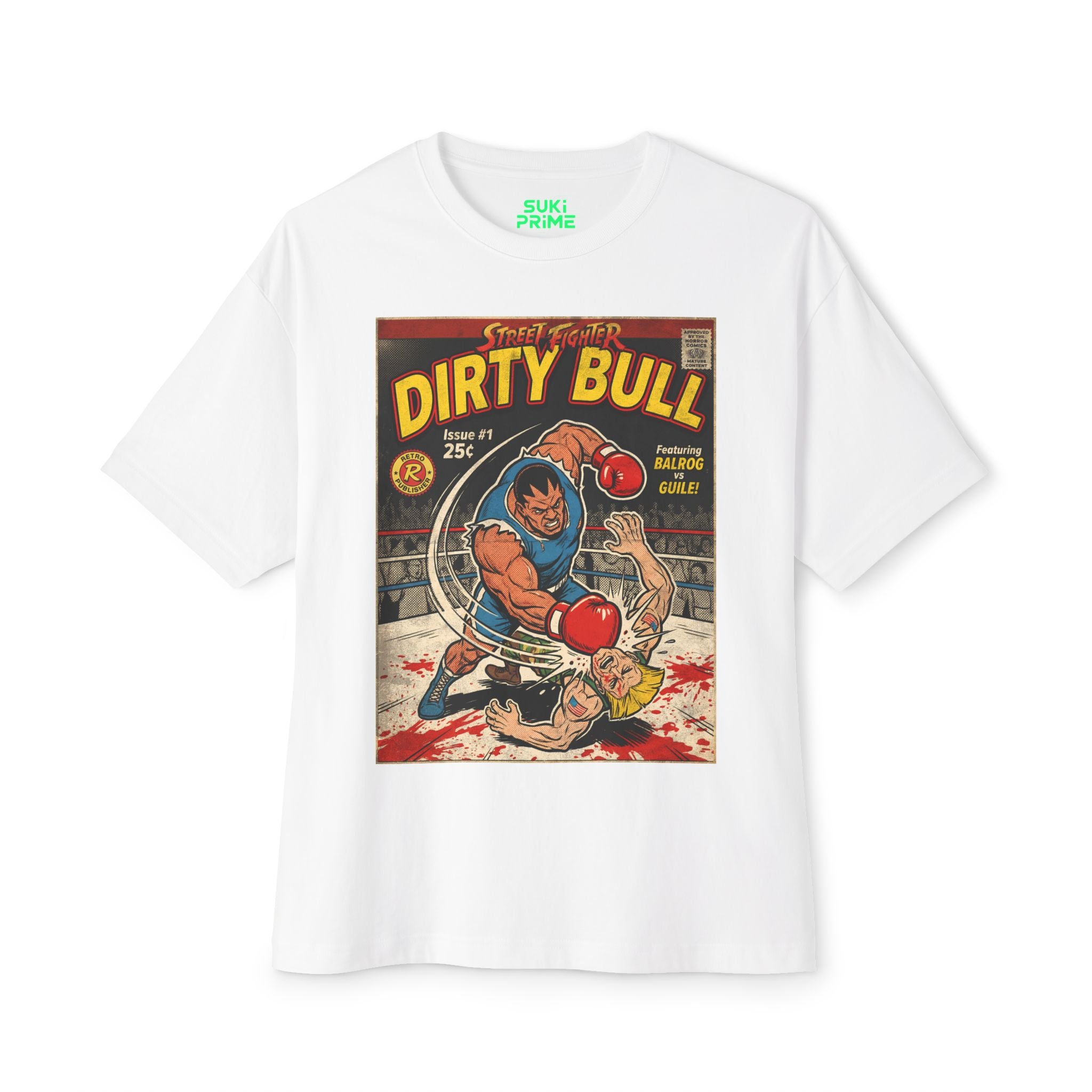 Dirty Bull Street Fighter Comic Cover Oversized T-Shirt