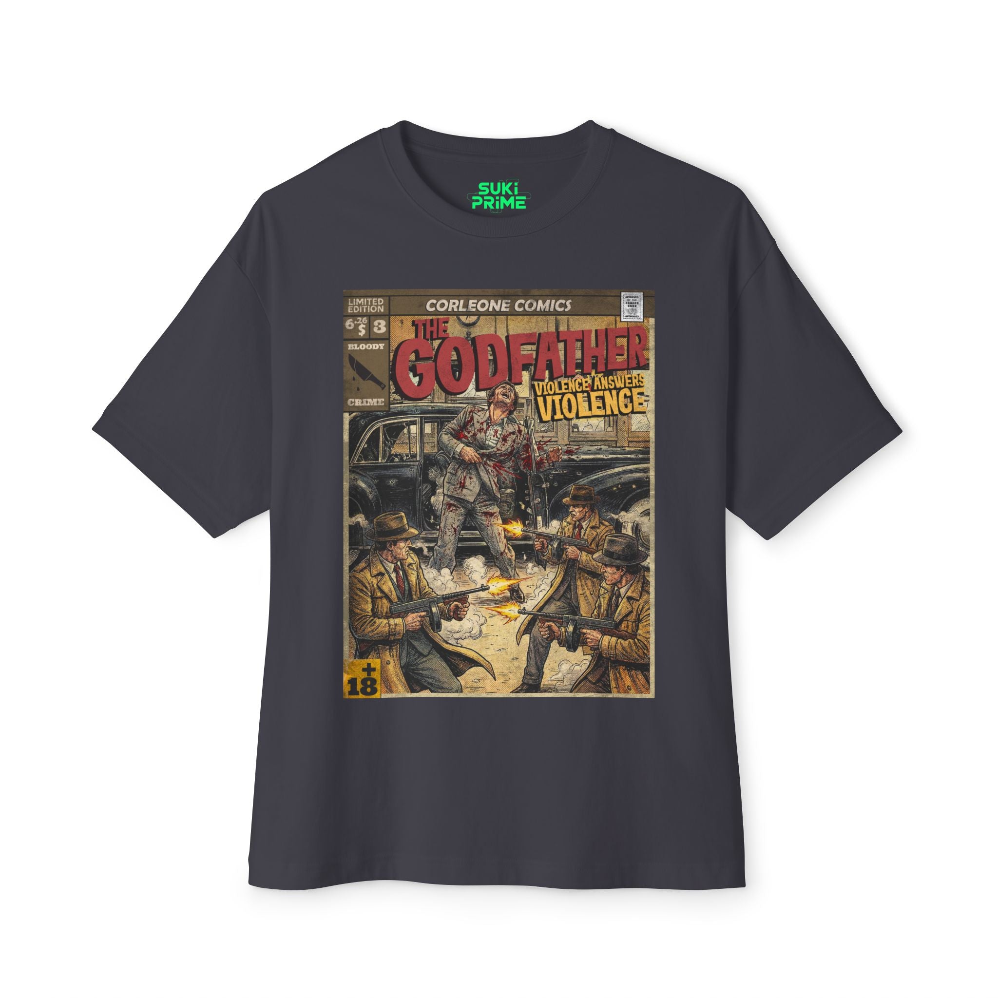 The Godfather Movie Comic Cover Oversized T-Shirt