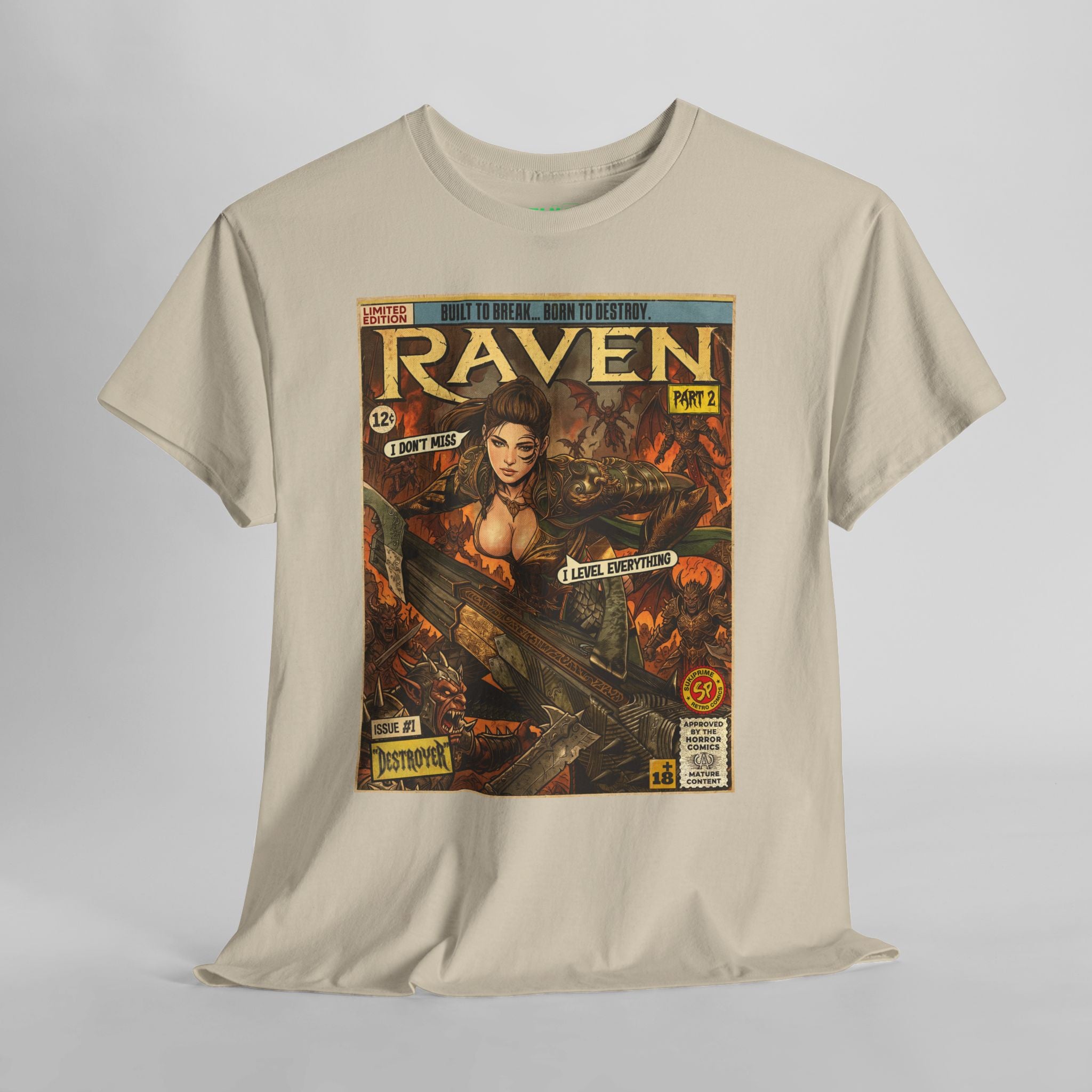Raven 2 Destroyer Comic Art T-Shirt