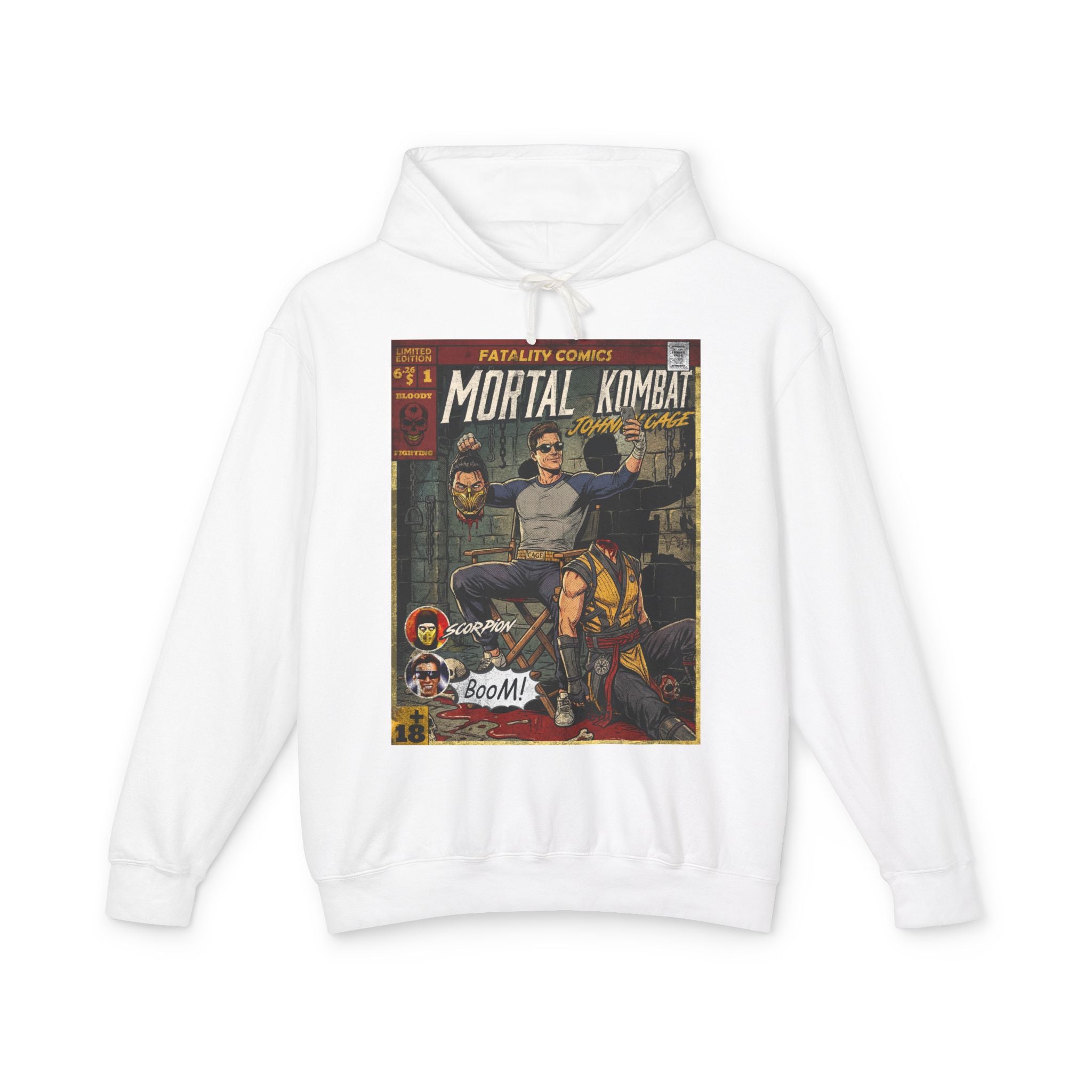 Johnny Cage Mortal Kombat Comic Cover Hoodie