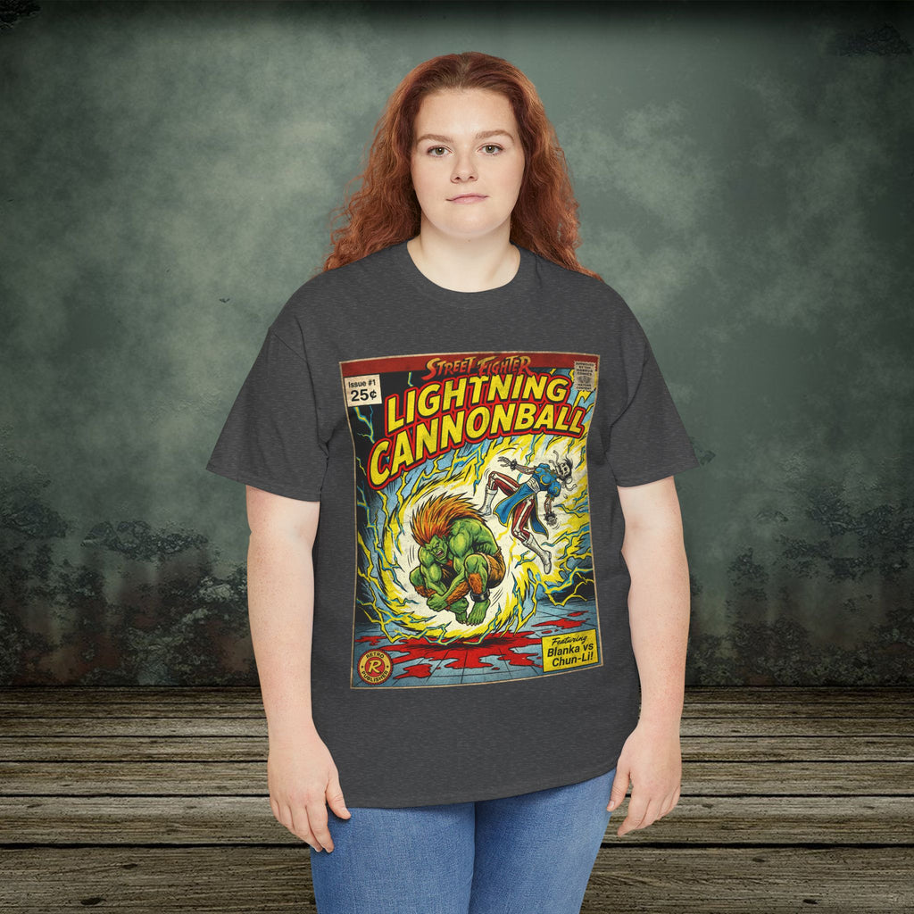 Street Fighter | Lightning Cannonball | Vintage Retro Gaming T-Shirt