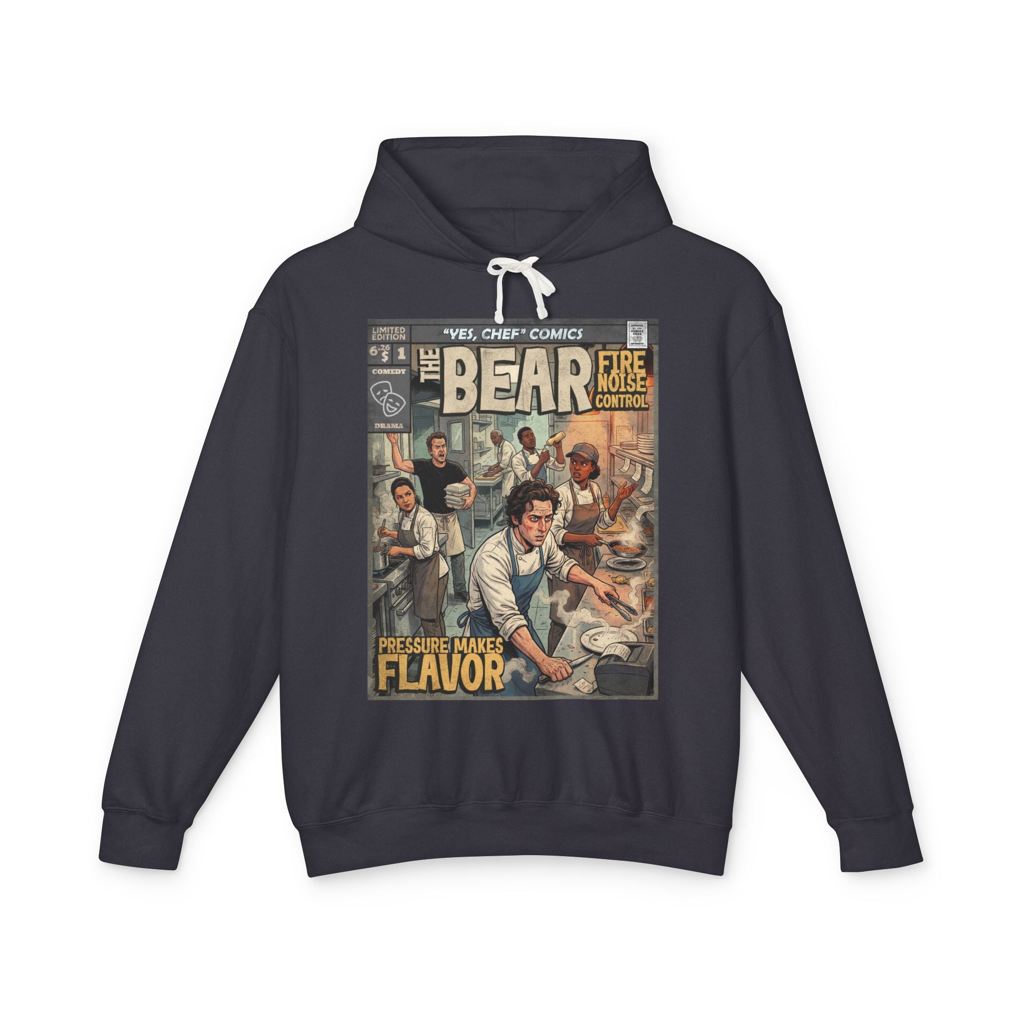 Shop The Bear hoodie by SukiPrime—exclusive retro vintage comic cover artwork on a cozy graphic hoodie. Perfect for fans, gifts, and watch-night fits.