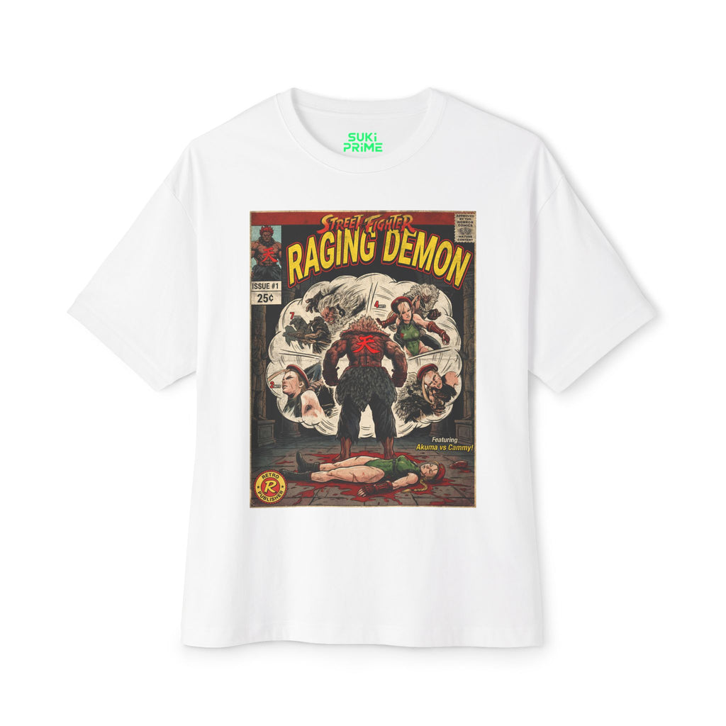 Akuma Street Fighter Comic Cover Oversized T-Shirt