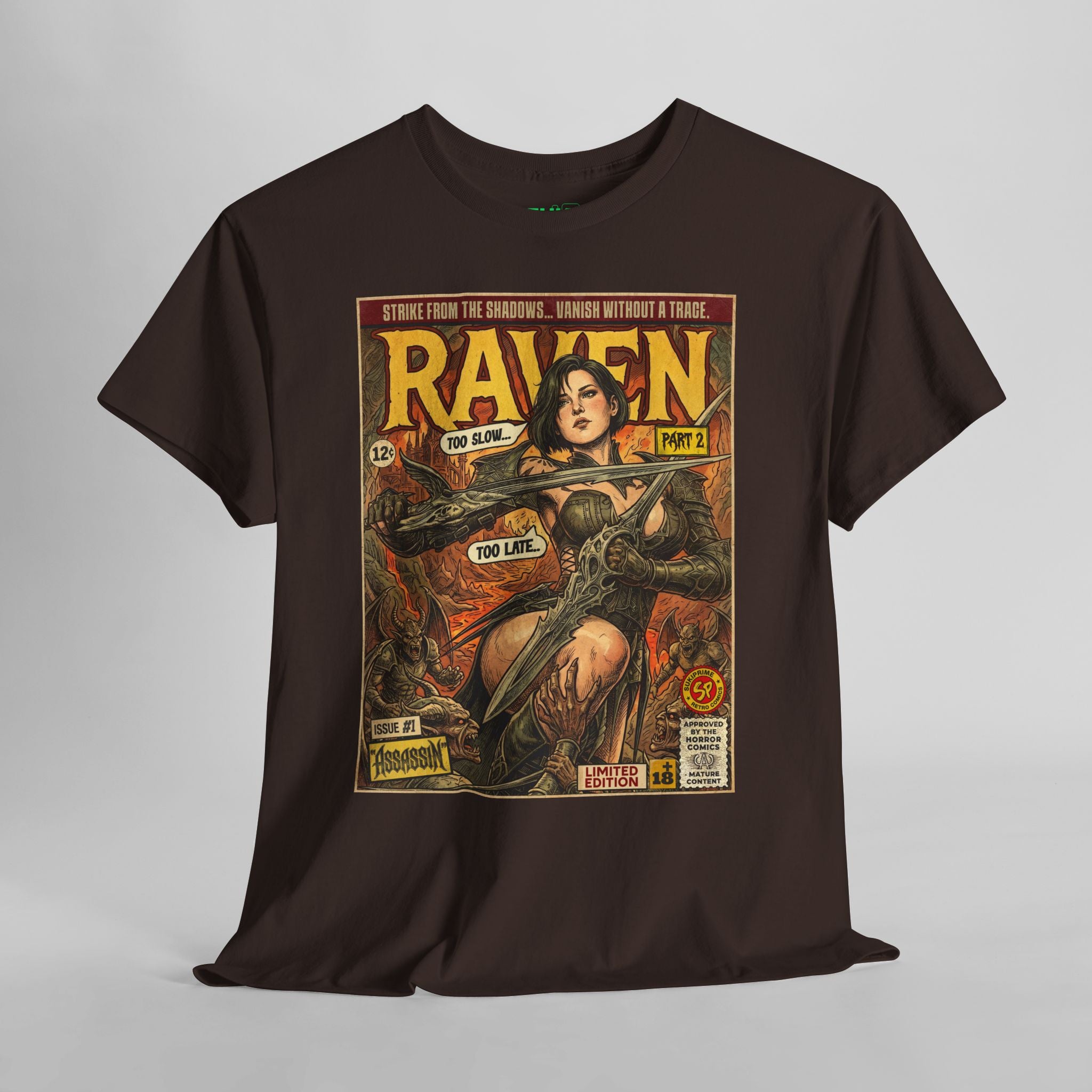 Raven 2 Assassin Comic Art T-Shirt