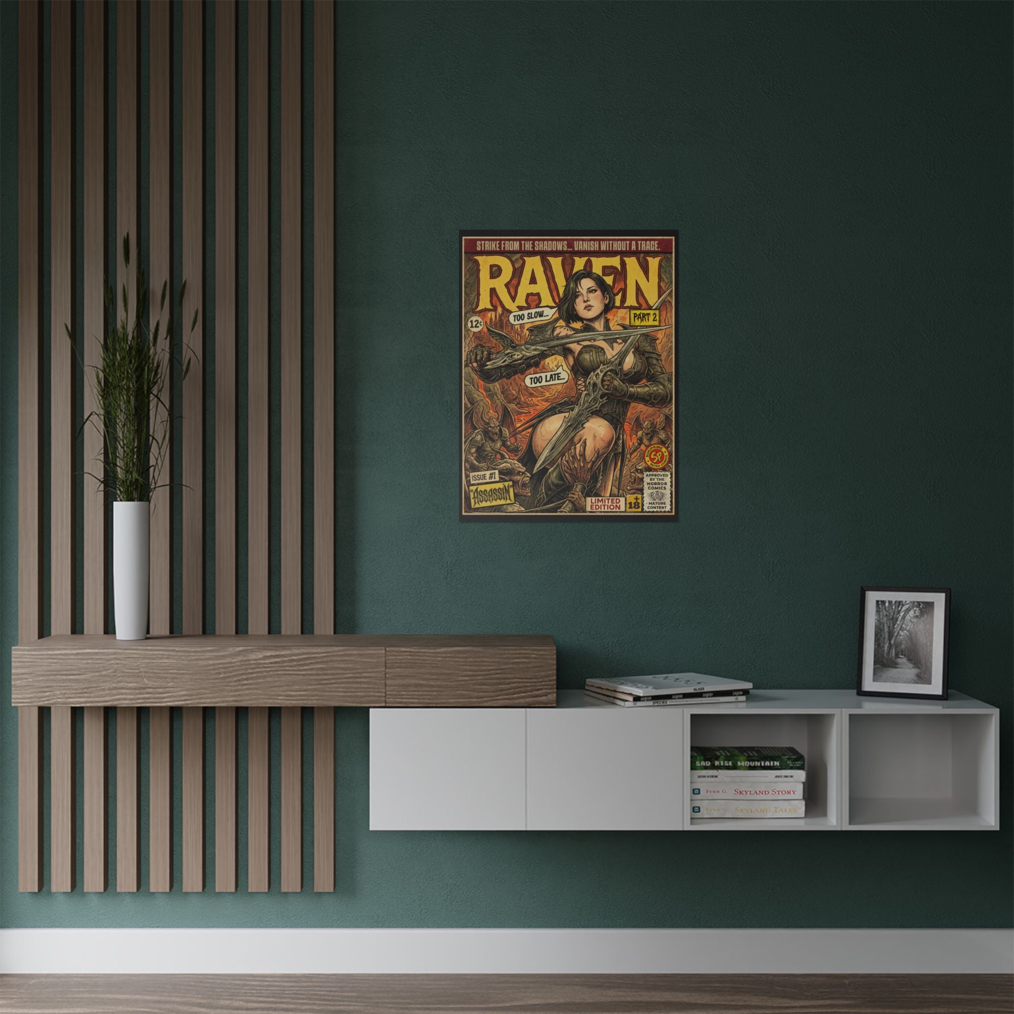 Raven 2 Assassin Comic Art Poster by SukiPrime