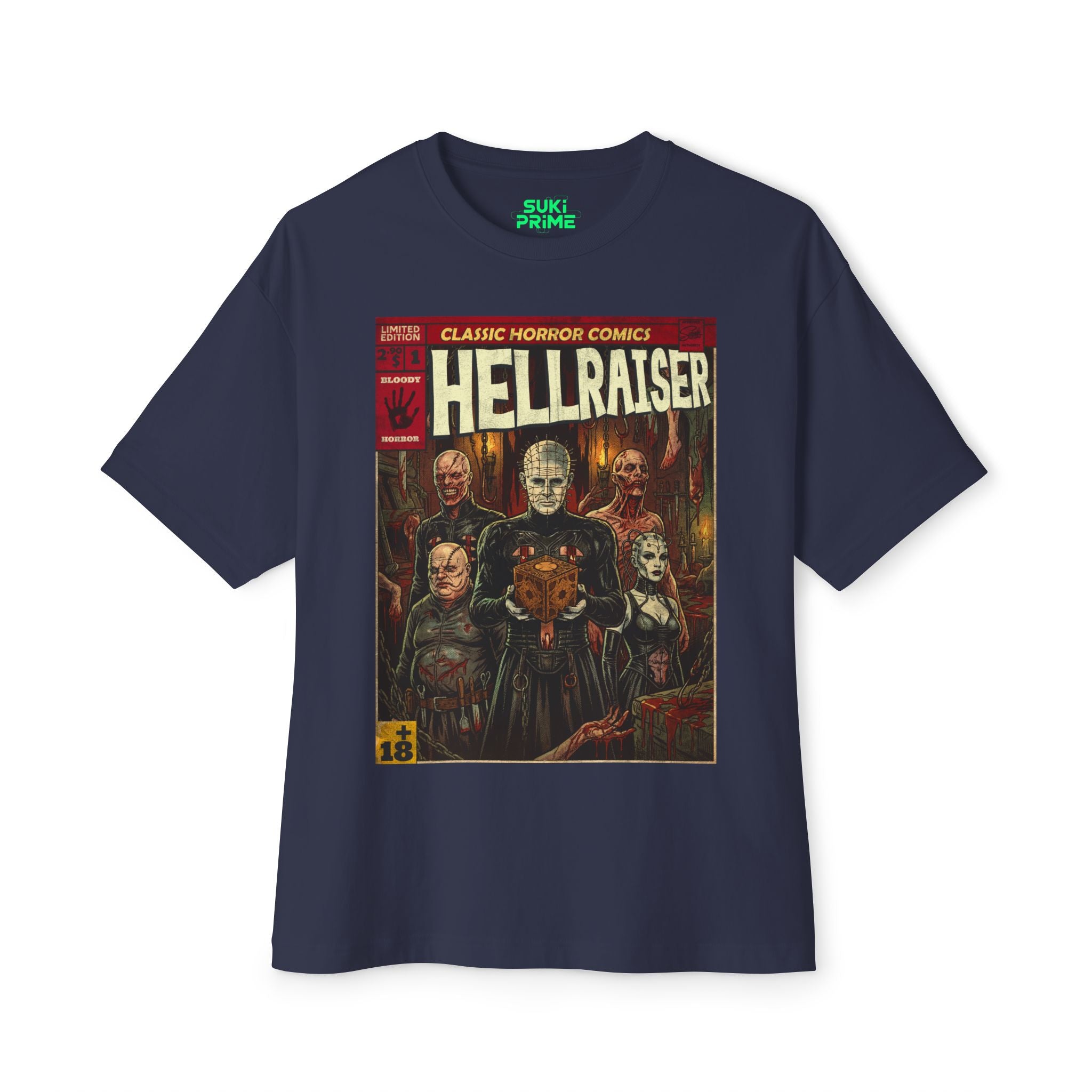 Hellraiser Movie Comic Cover Oversized T-Shirt