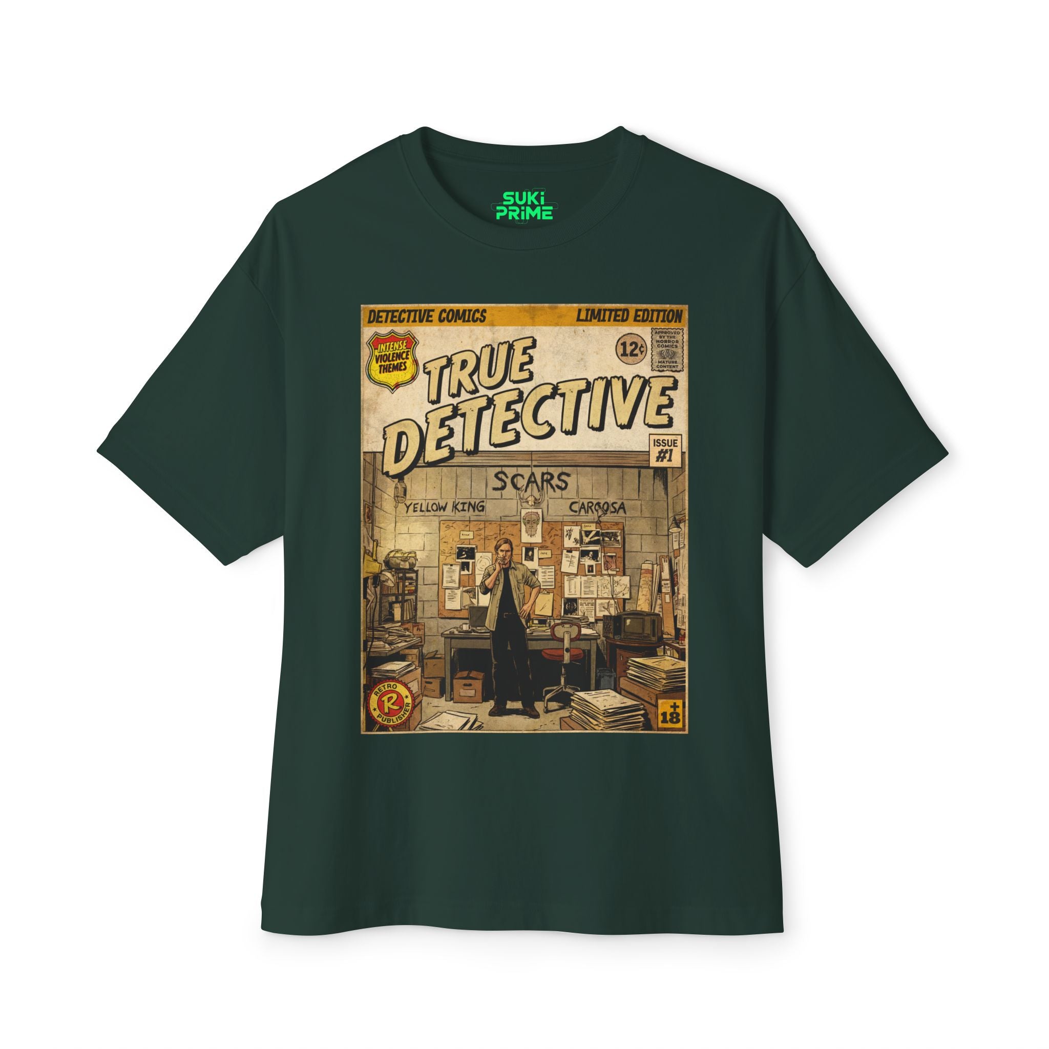 True Detective Comic Cover Oversized T‑Shirt