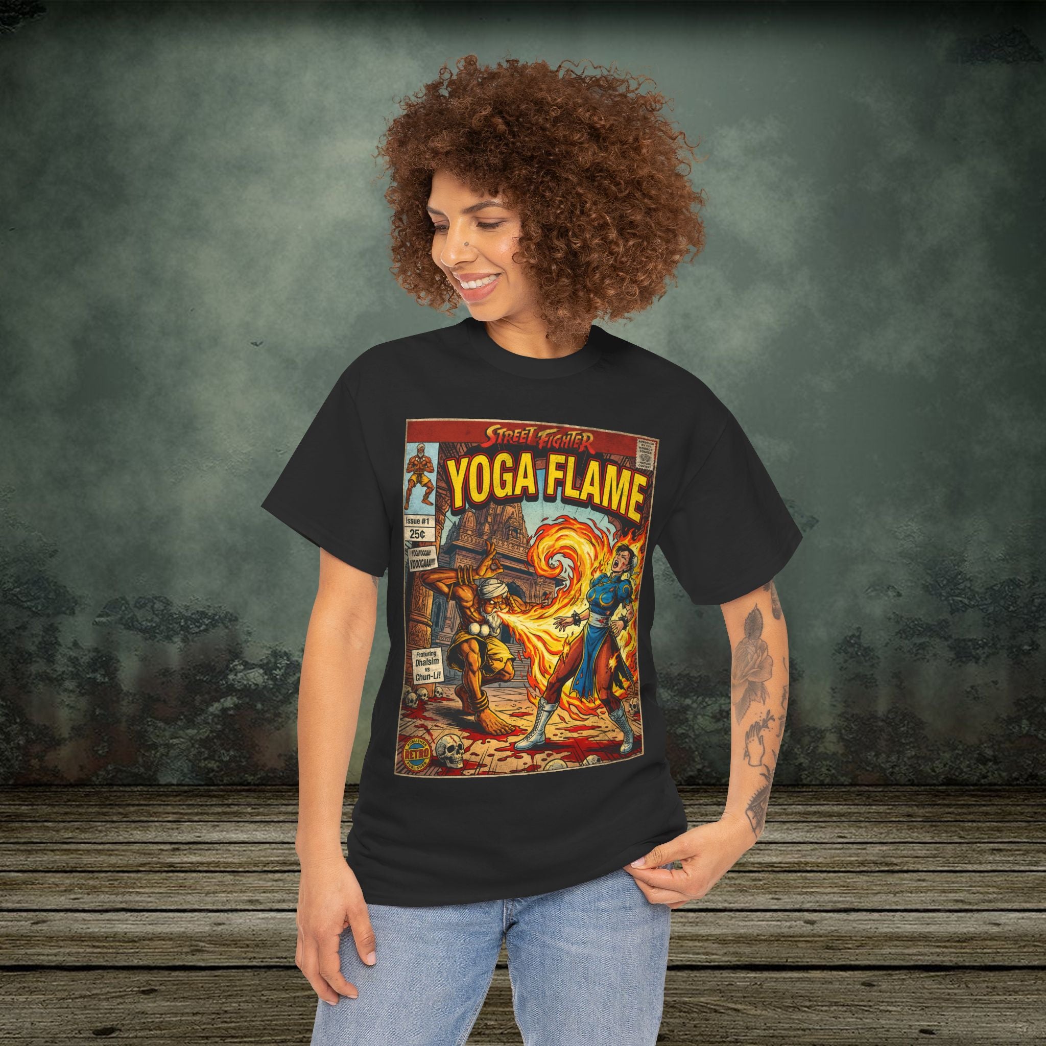 Street Fighter | Yoga Flame | Vintage Retro Gaming T-Shirt