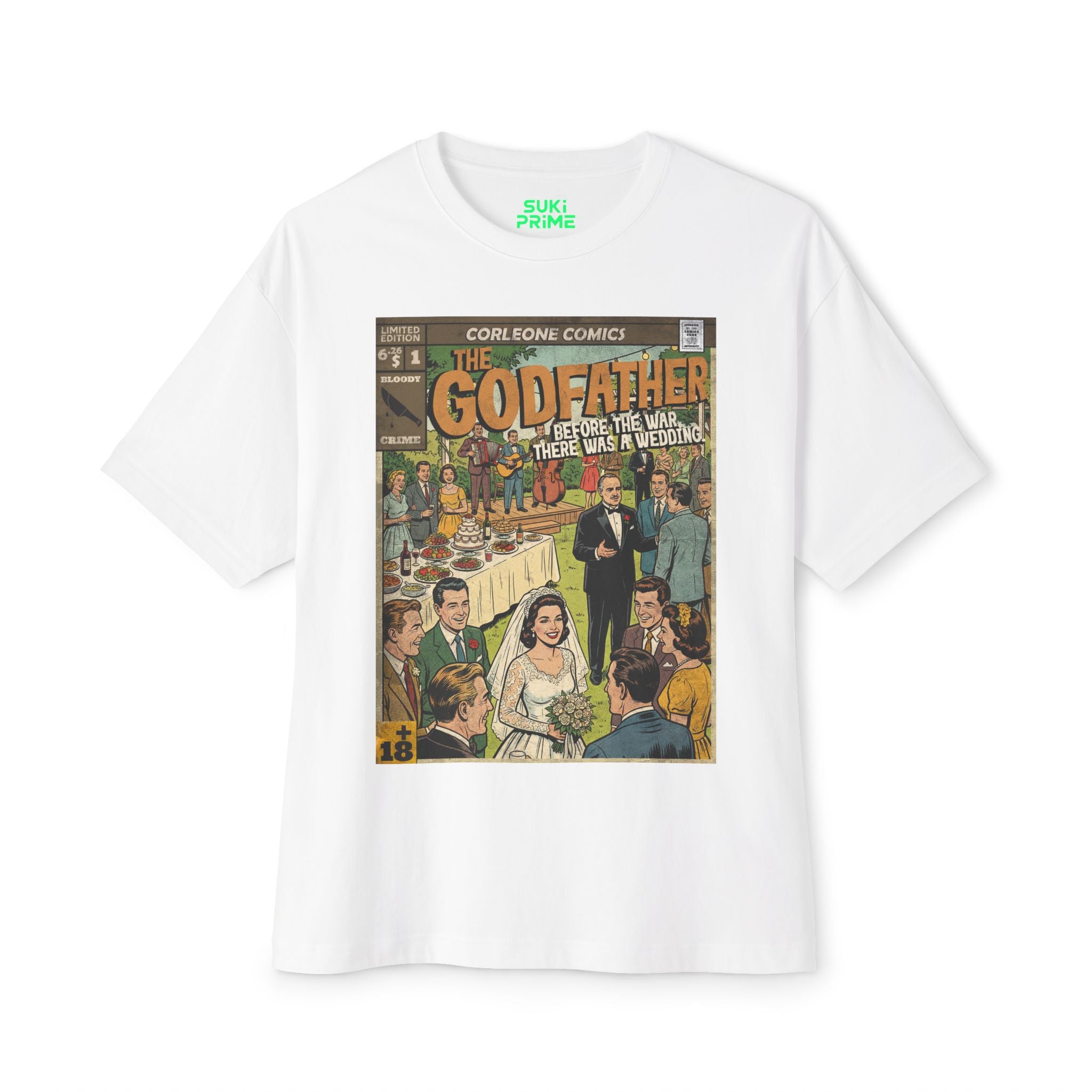 The Godfather Movie Comic Cover Oversized T-Shirt