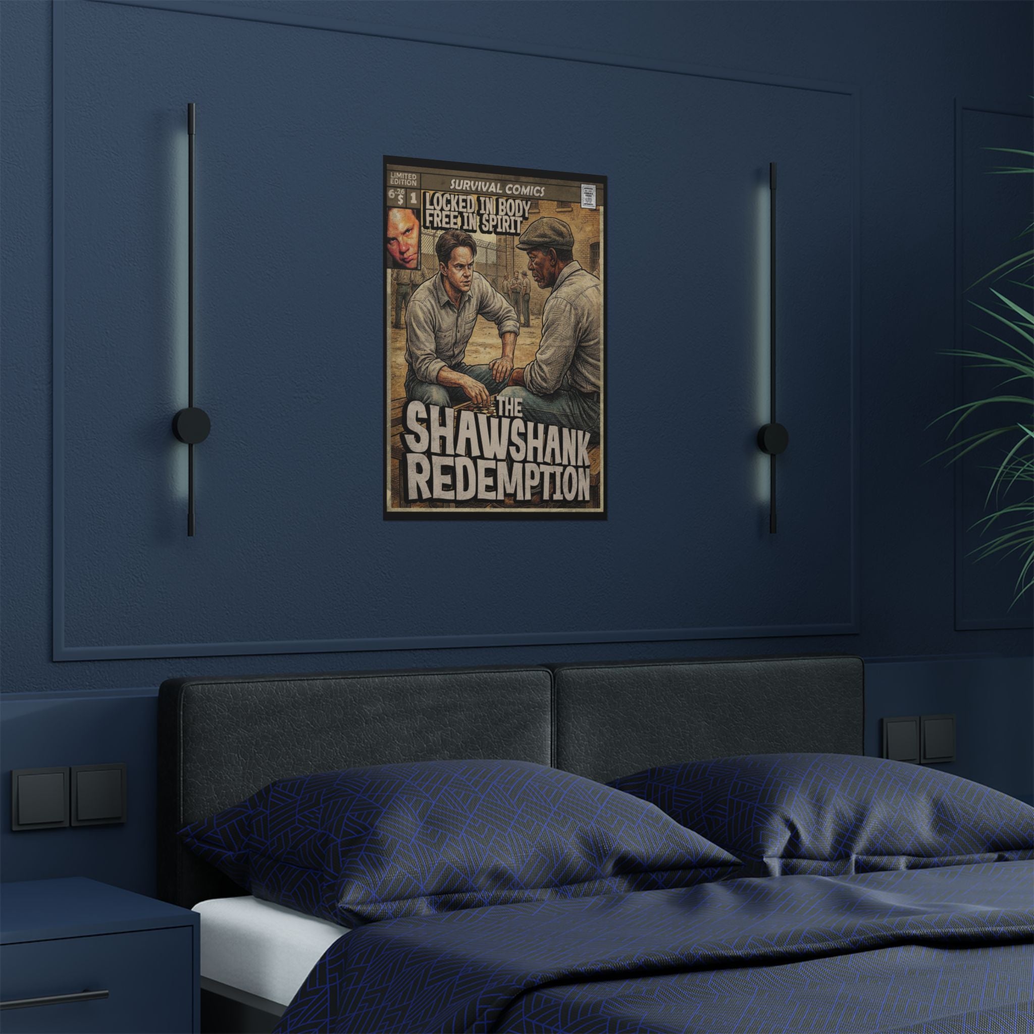 The Shawshank Redemption Movie Comic Satin Poster (300gsm) 18″ x 24″ (Vertical)