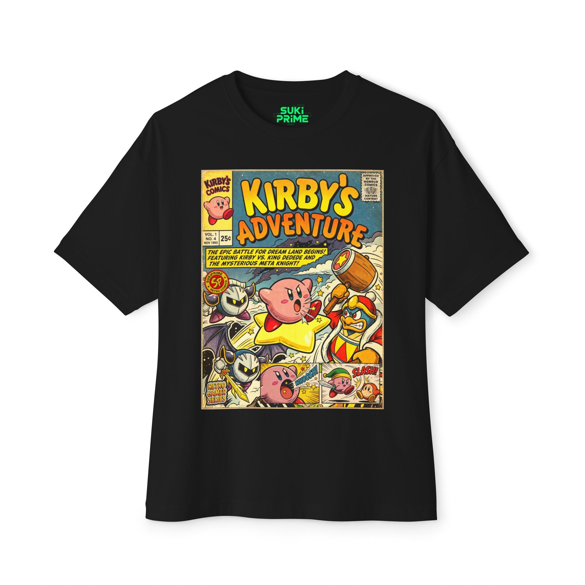 Kirby's Adventure Comic Art Oversized T-Shirt by SukiPrime