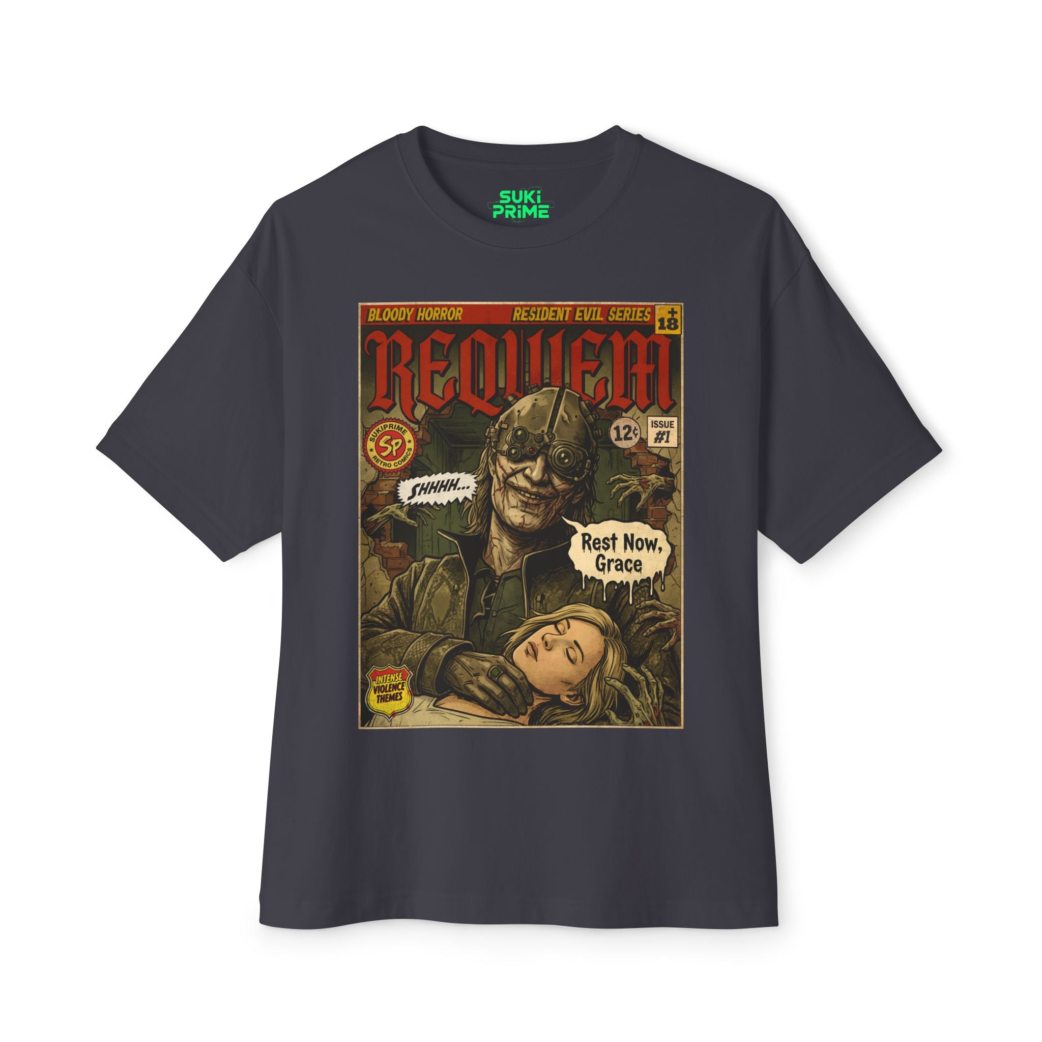 Resident Evil Requiem Comic Cover Oversized T-Shirt