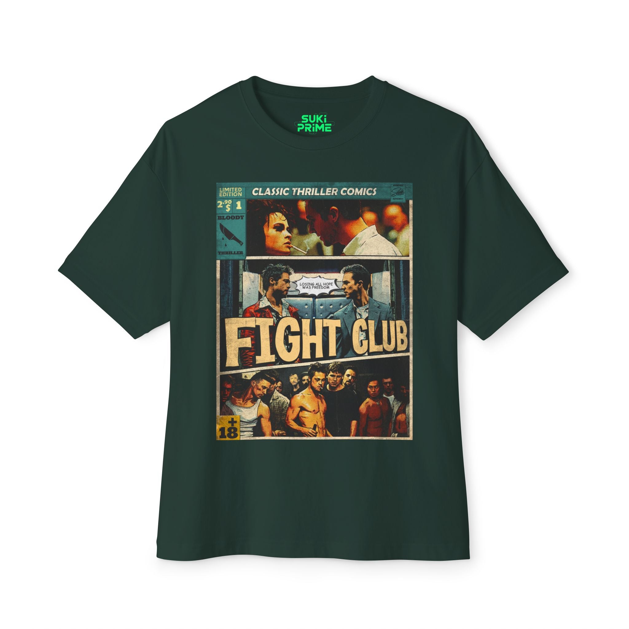 Fight Club Movie Comic Cover Oversized T-Shirt
