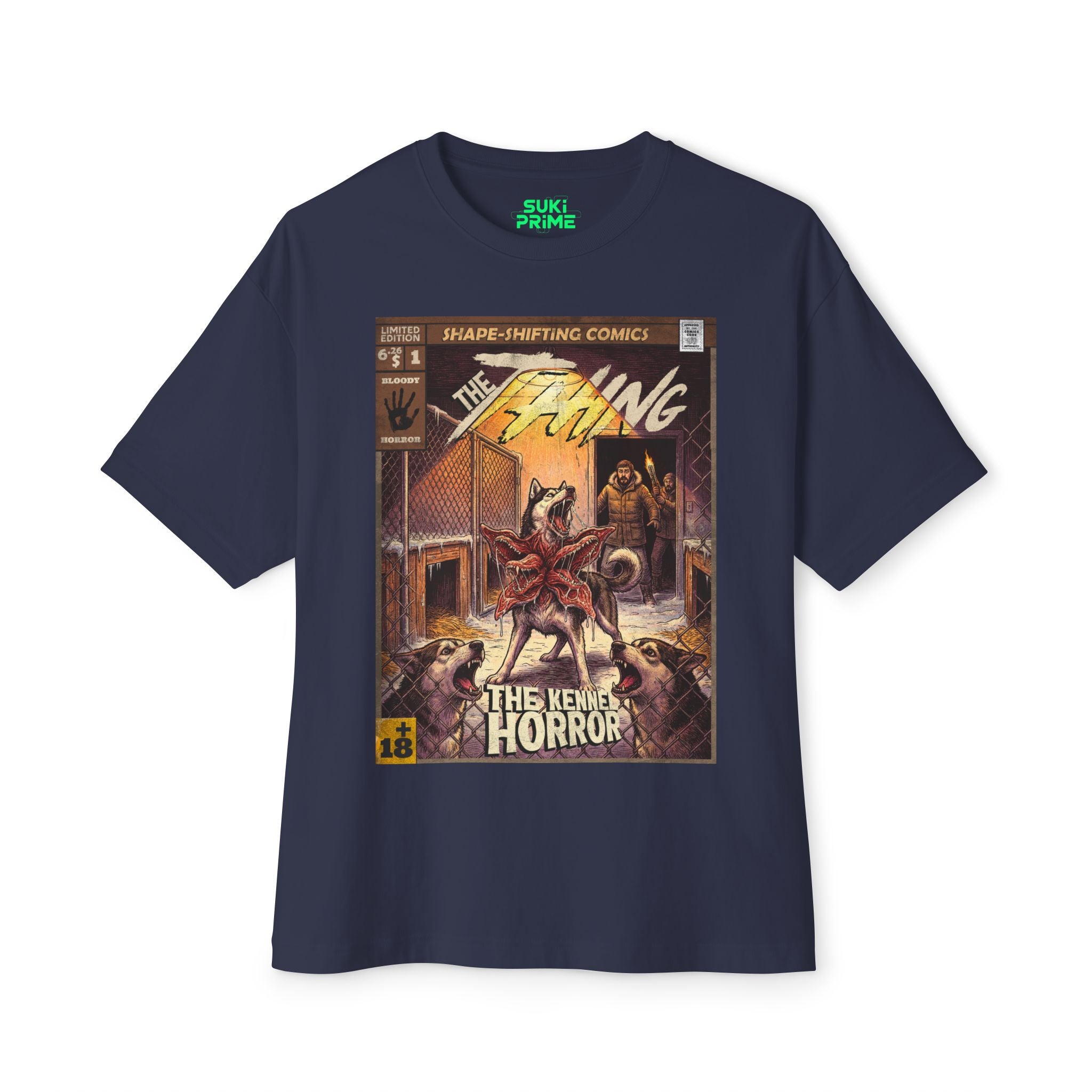 The Thing Movie Comic Cover Oversized T-Shirt