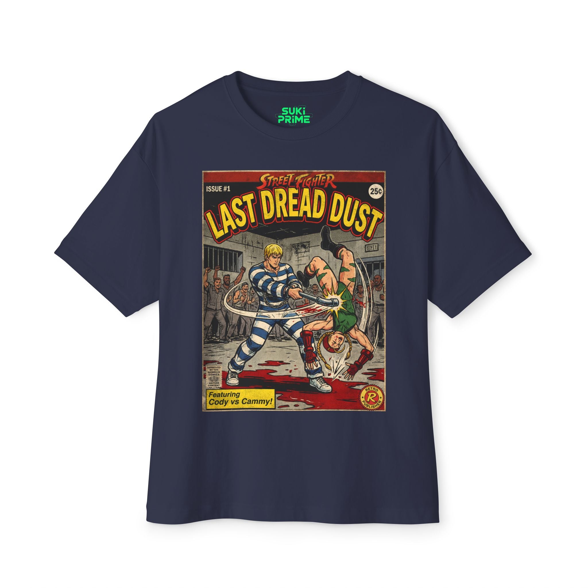 Cody Street Fighter Comic Cover Oversized T-Shirt