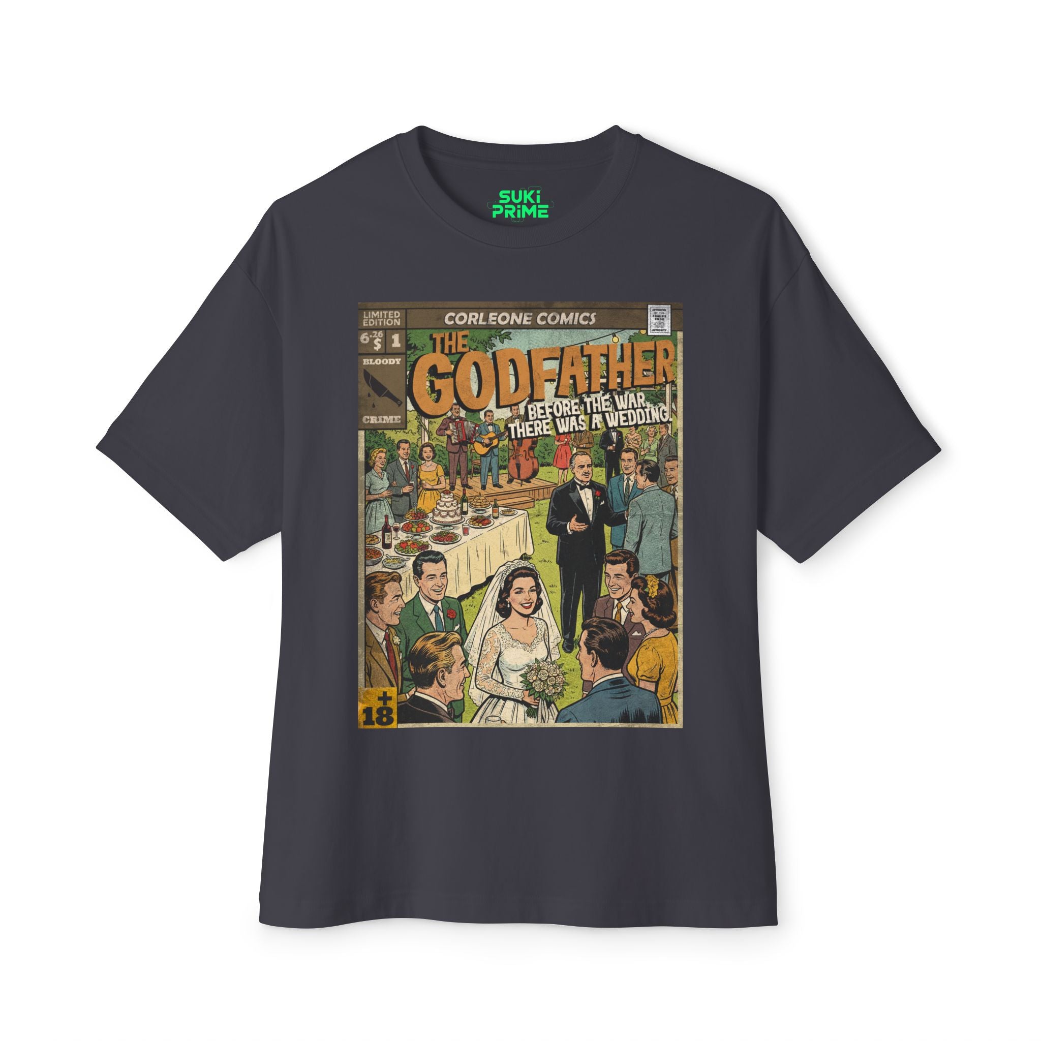 The Godfather Movie Comic Cover Oversized T-Shirt