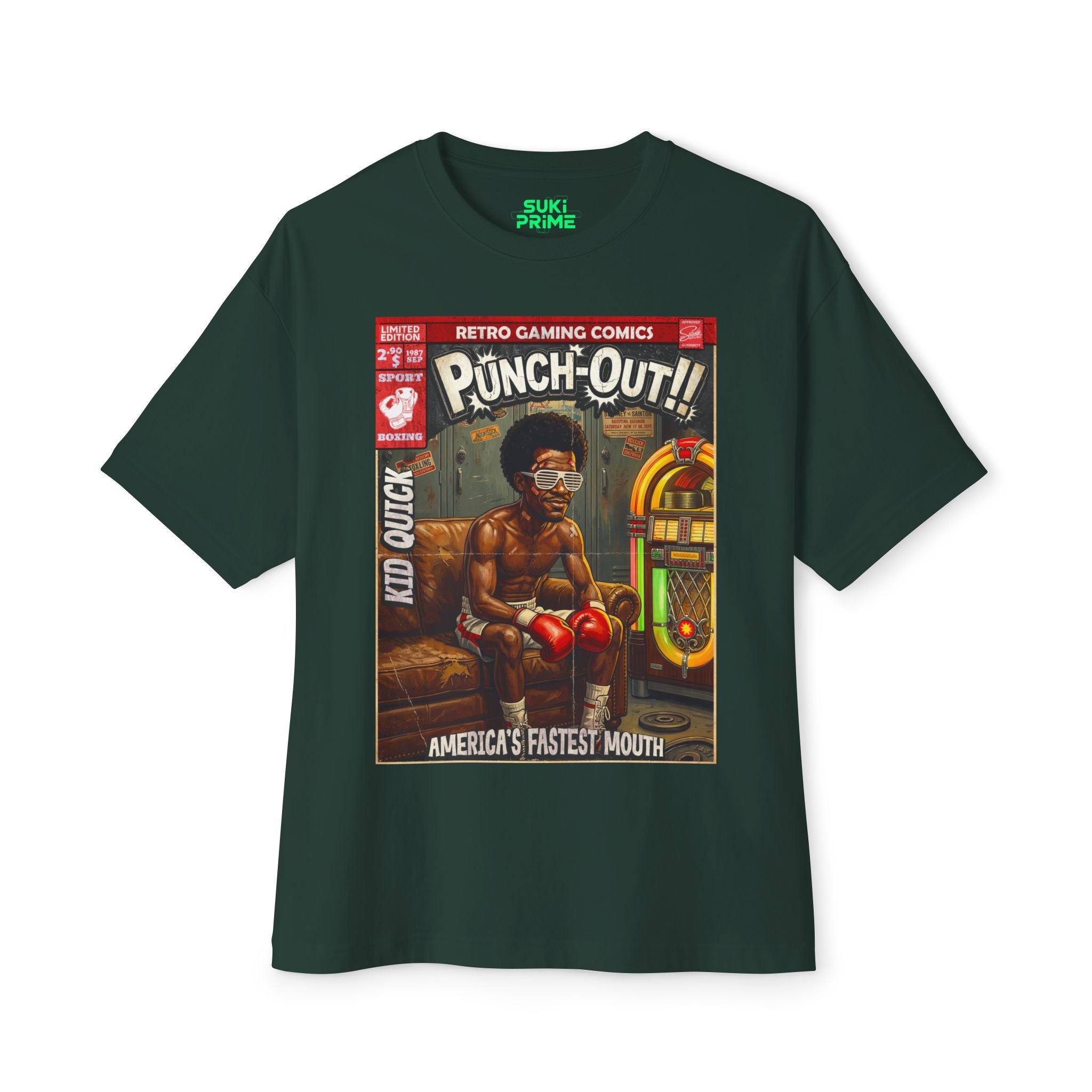 Punch-Out Kid Quick Comic Cover Oversized T-Shirt