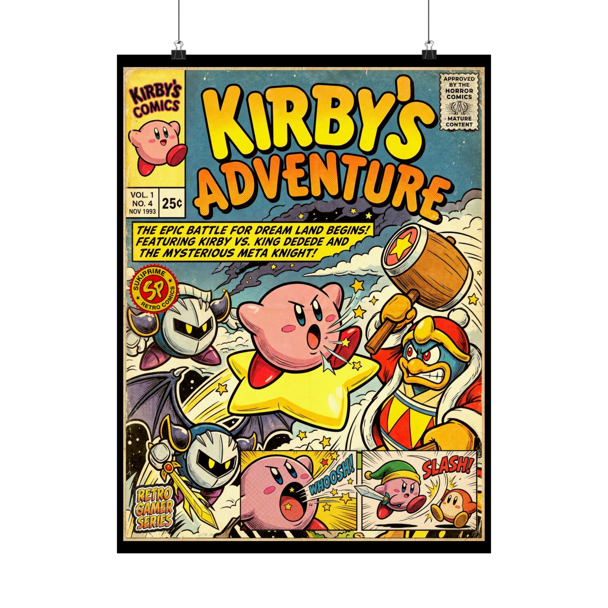 Kirby's Adventure Comic Art Poster by SukiPrime