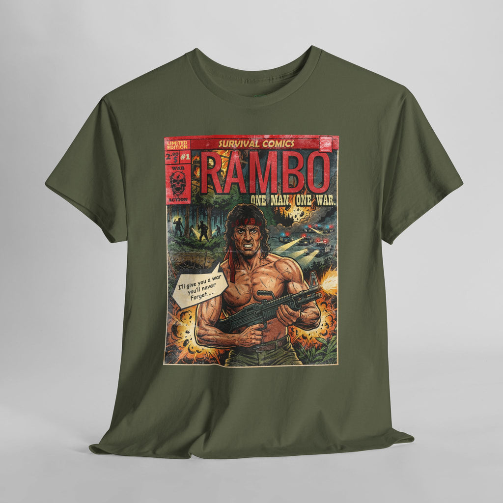 Rambo Vintage Retro Comic Cover T-Shirt